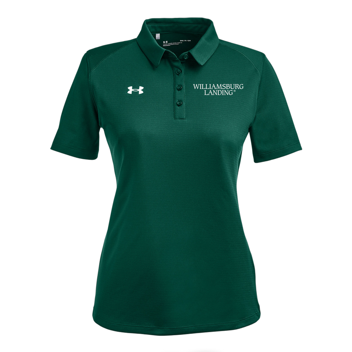 williamsburglanding-under-armour-womens-tech-polo-embroidery-leftchest-1370431-forgreen-flat-front