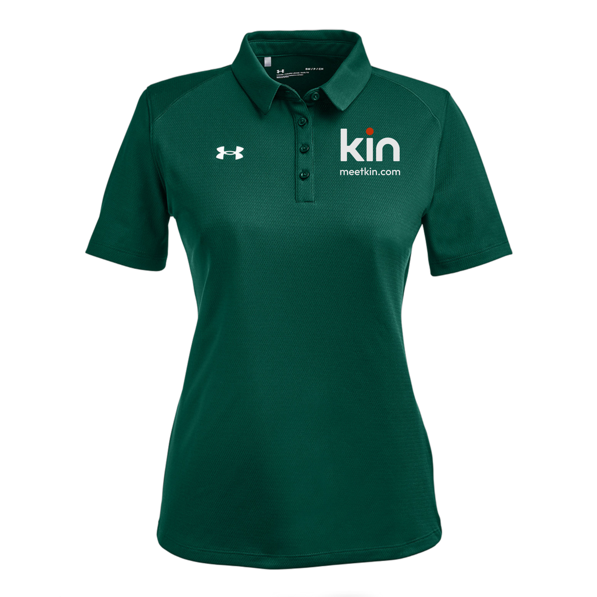 kin-under-armour-womens-tech-polo-embroidery-leftchest-1370431-forgreen-flat-front