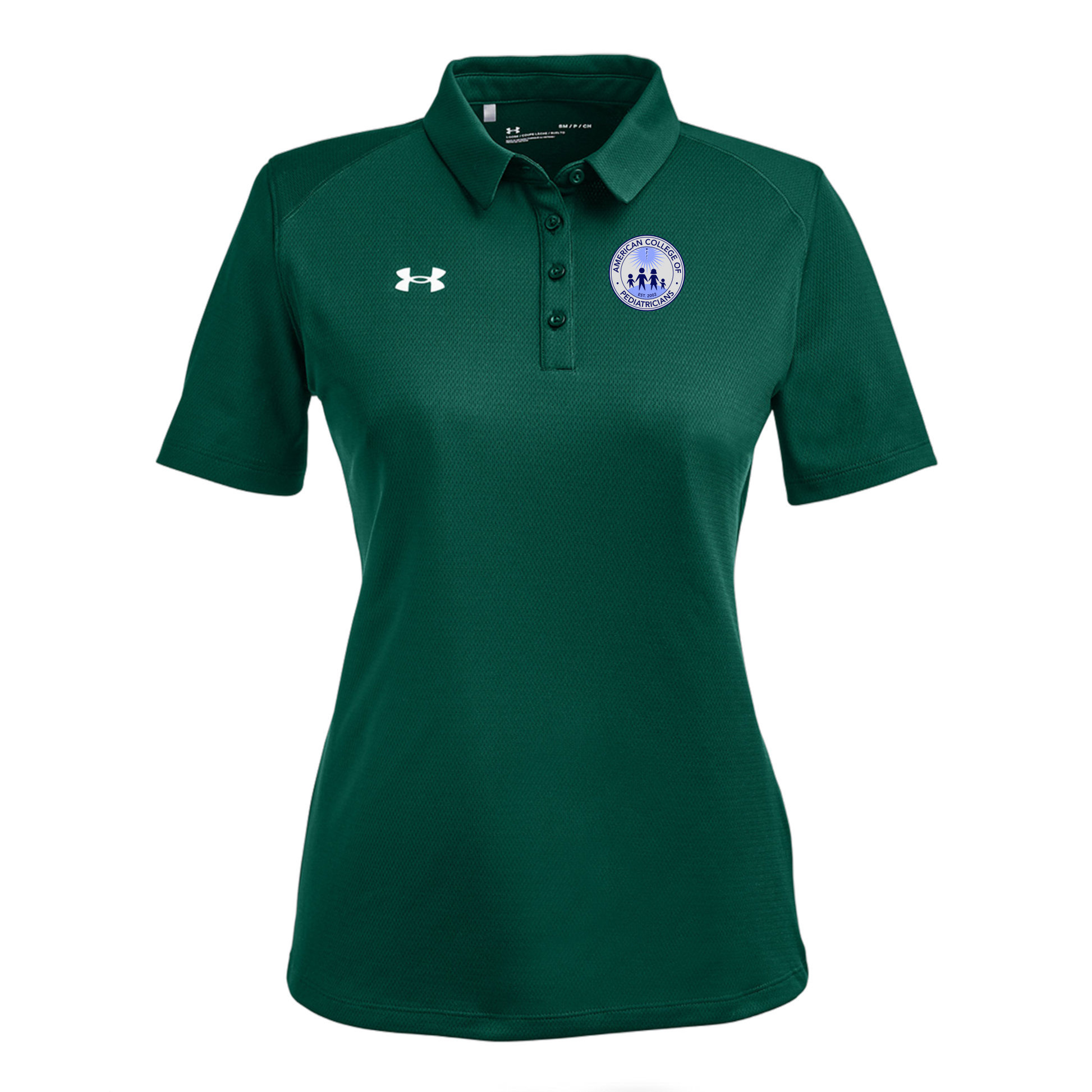 acpeds-under-armour-womens-tech-polo-embroidery-leftchest-1370431-forgreen-flat-front