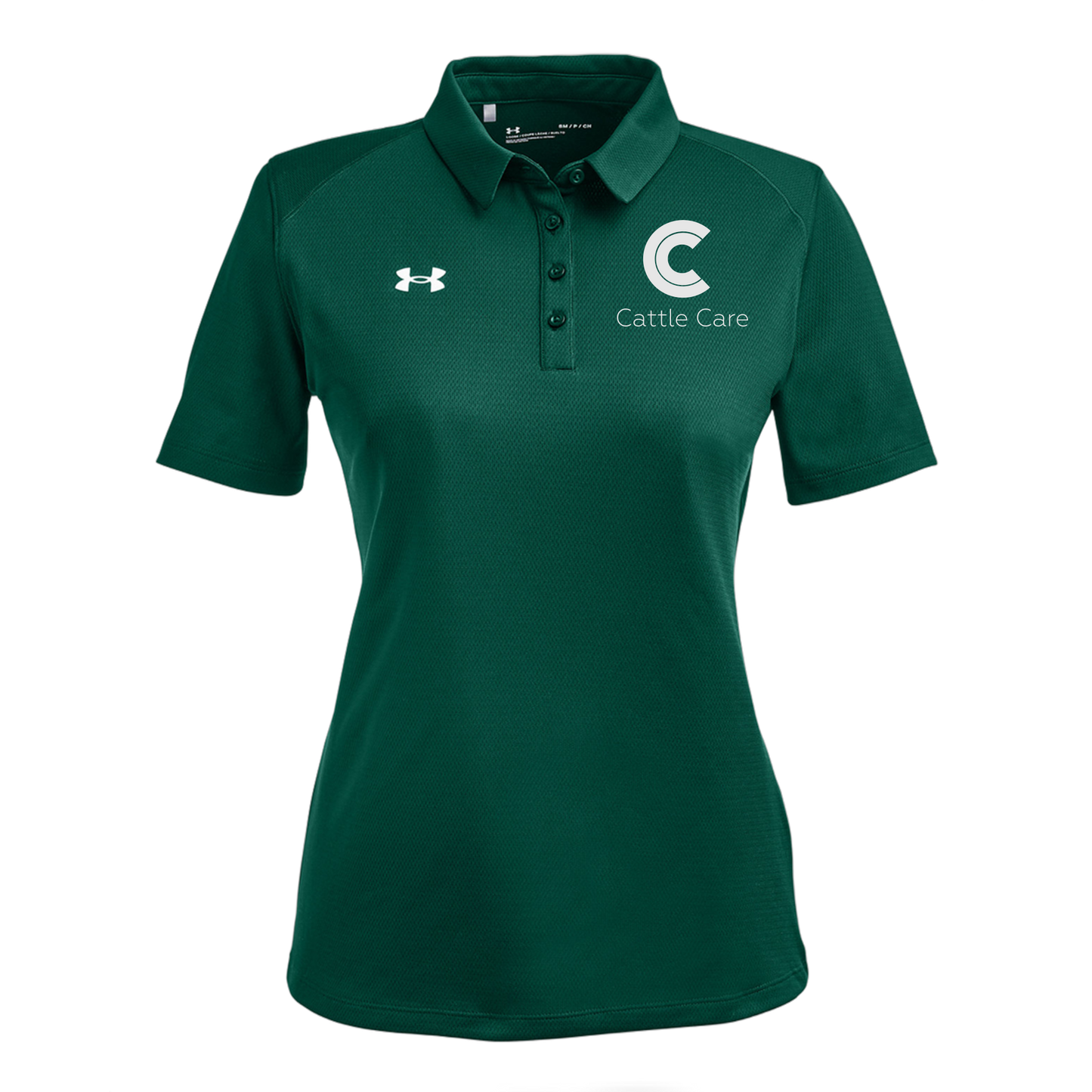 cattle-care-under-armour-womens-tech-polo-embroidery-leftchest-1370431-forgreen-flat-front