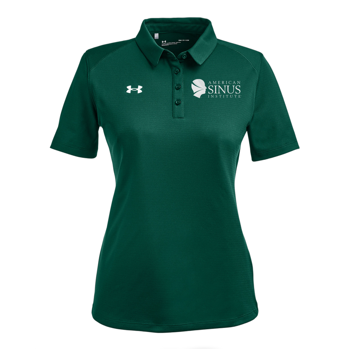 americansinus-under-armour-womens-tech-polo-embroidery-leftchest-1370431-forgreen-flat-front