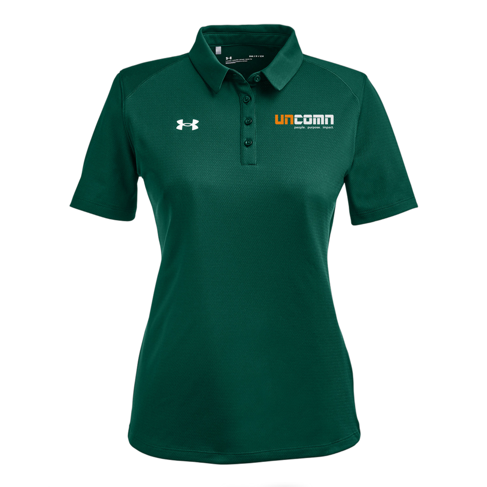 uncomn-under-armour-womens-tech-polo-embroidery-leftchest-1370431-forgreen-flat-front