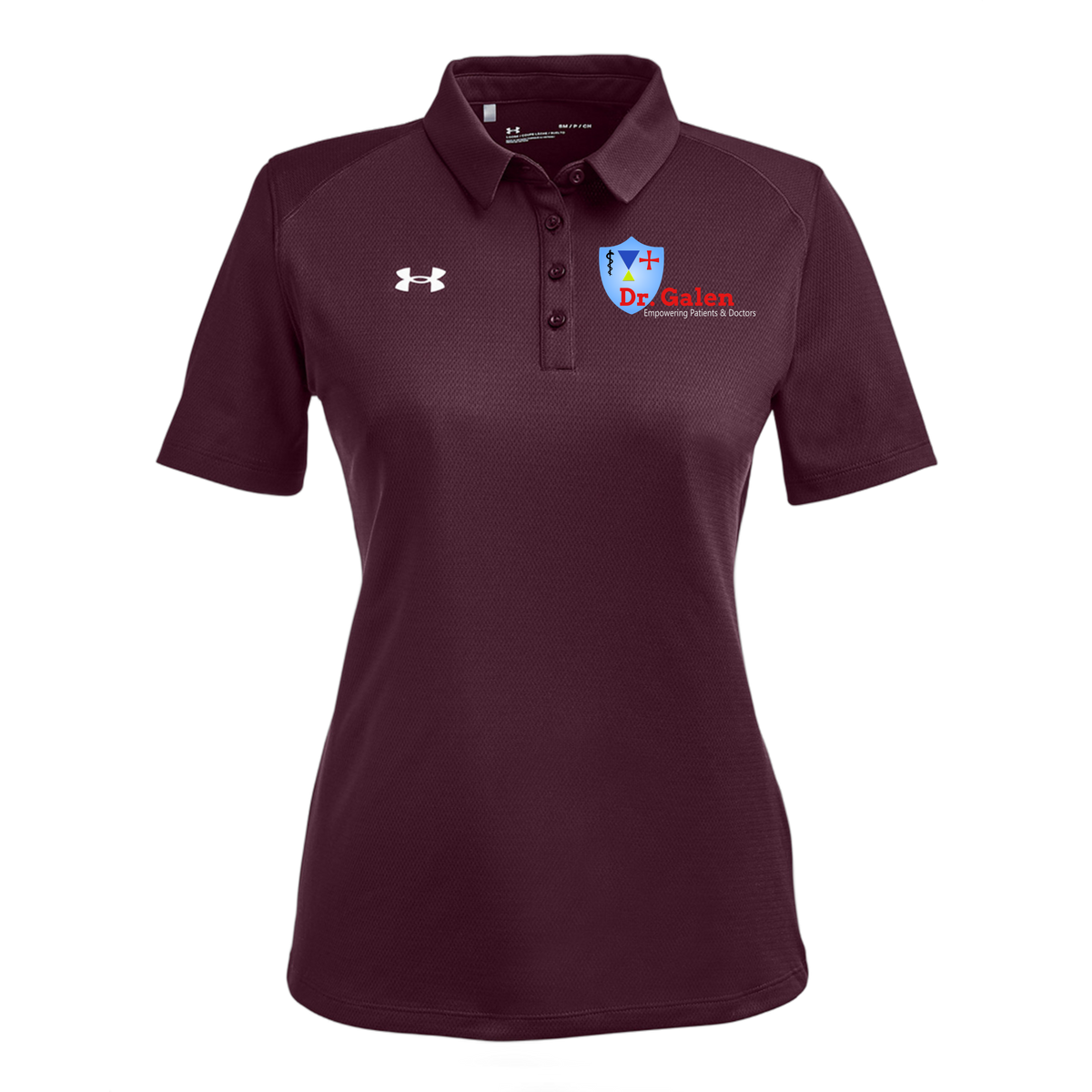 drgalen-under-armour-womens-tech-polo-embroidery-leftchest-1370431-maroon-flat-front