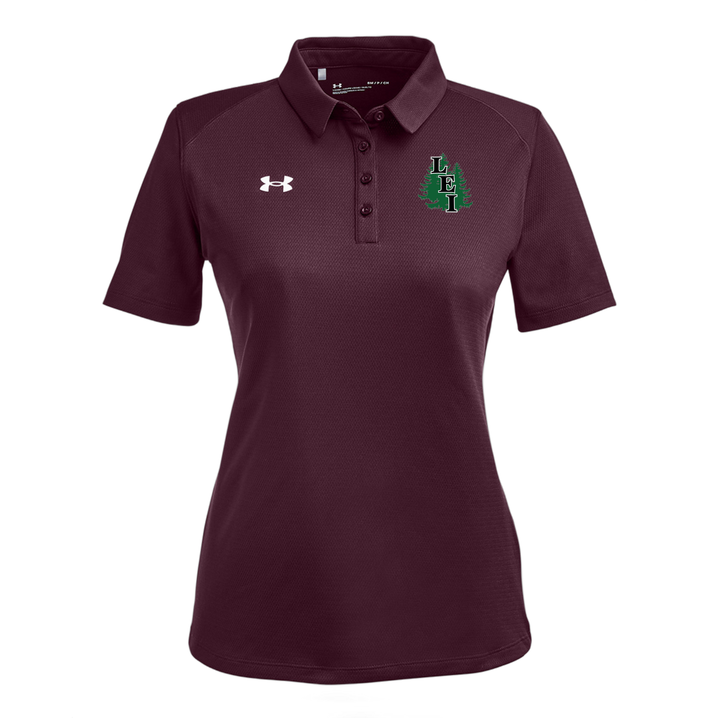 leisite-under-armour-womens-tech-polo-embroidery-leftchest-1370431-maroon-flat-front