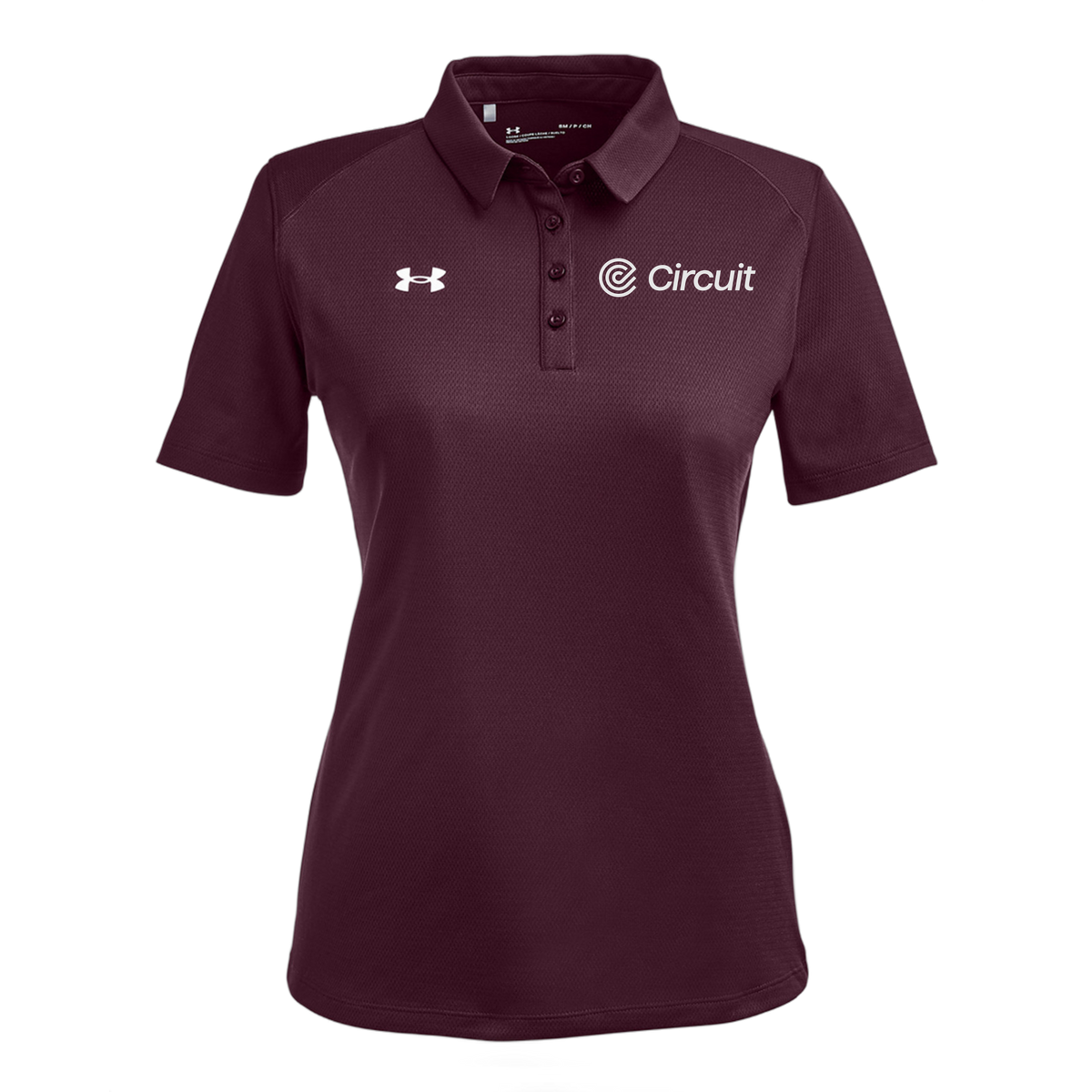ridecircuit-under-armour-womens-tech-polo-embroidery-leftchest-1370431-maroon-flat-front