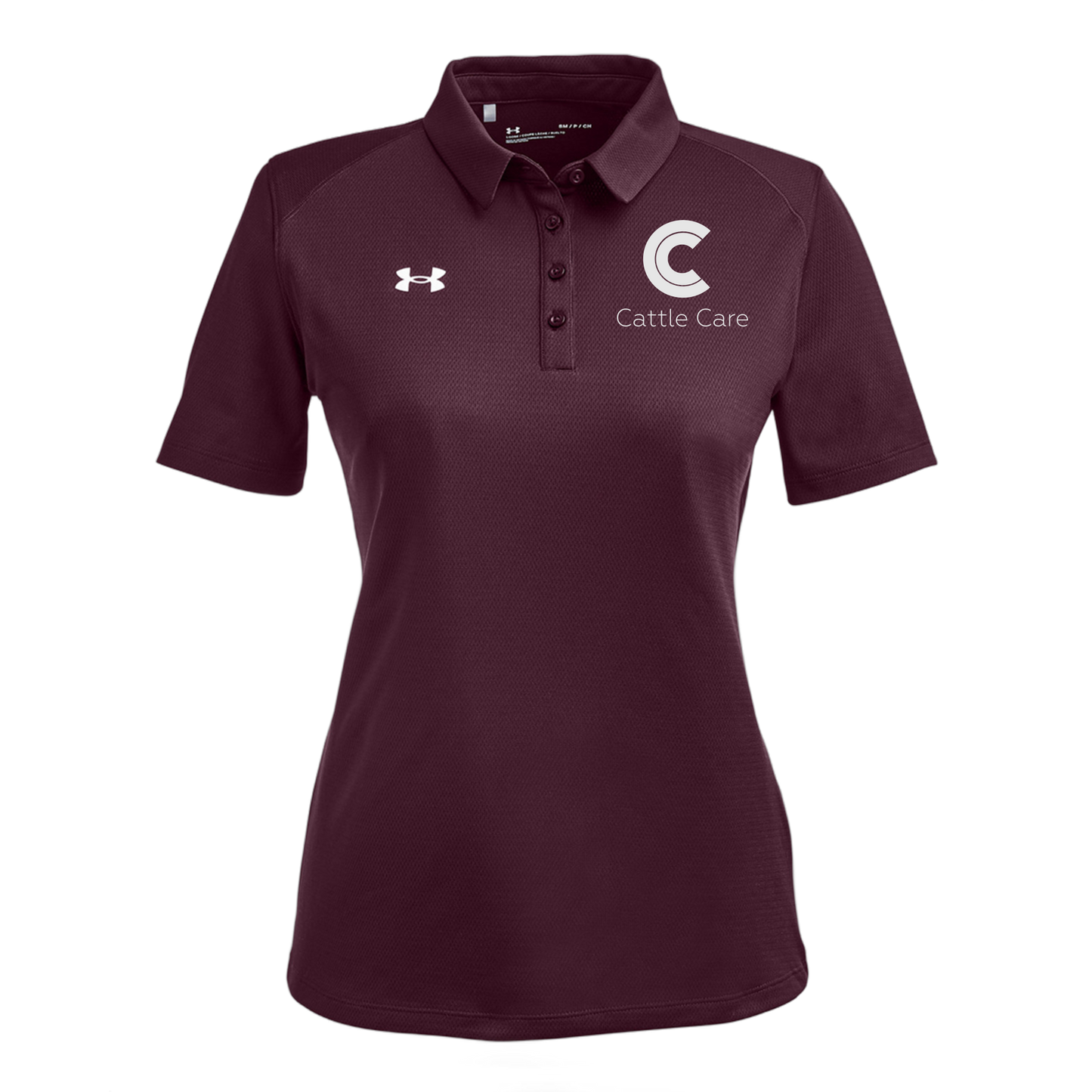 cattle-care-under-armour-womens-tech-polo-embroidery-leftchest-1370431-maroon-flat-front