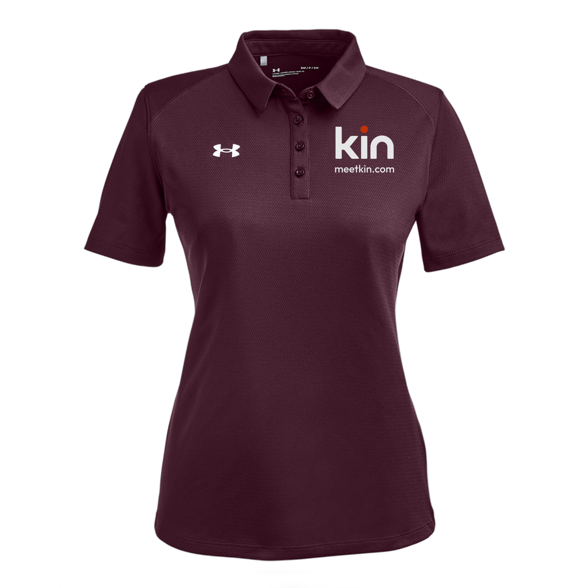 kin-under-armour-womens-tech-polo-embroidery-leftchest-1370431-maroon-flat-front