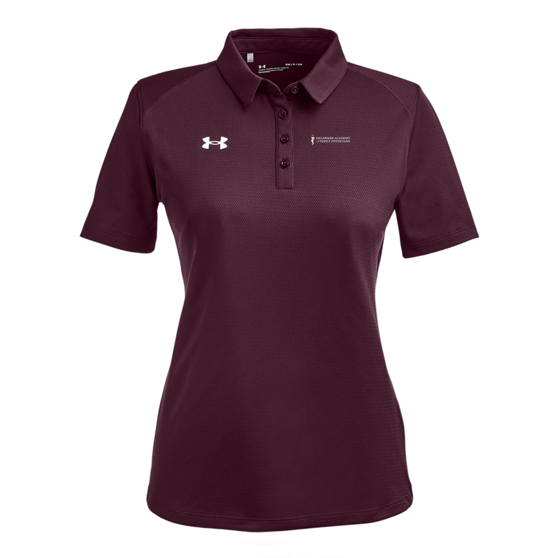 delfamdoc-under-armour-womens-tech-polo-embroidery-leftchest-1370431-maroon-flat-front