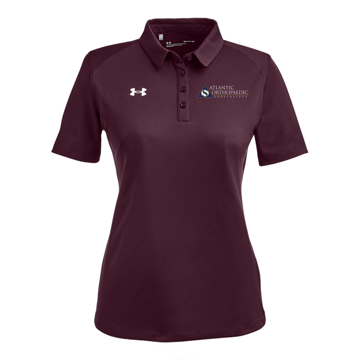 atlanticortho-under-armour-womens-tech-polo-embroidery-leftchest-1370431-maroon-flat-front