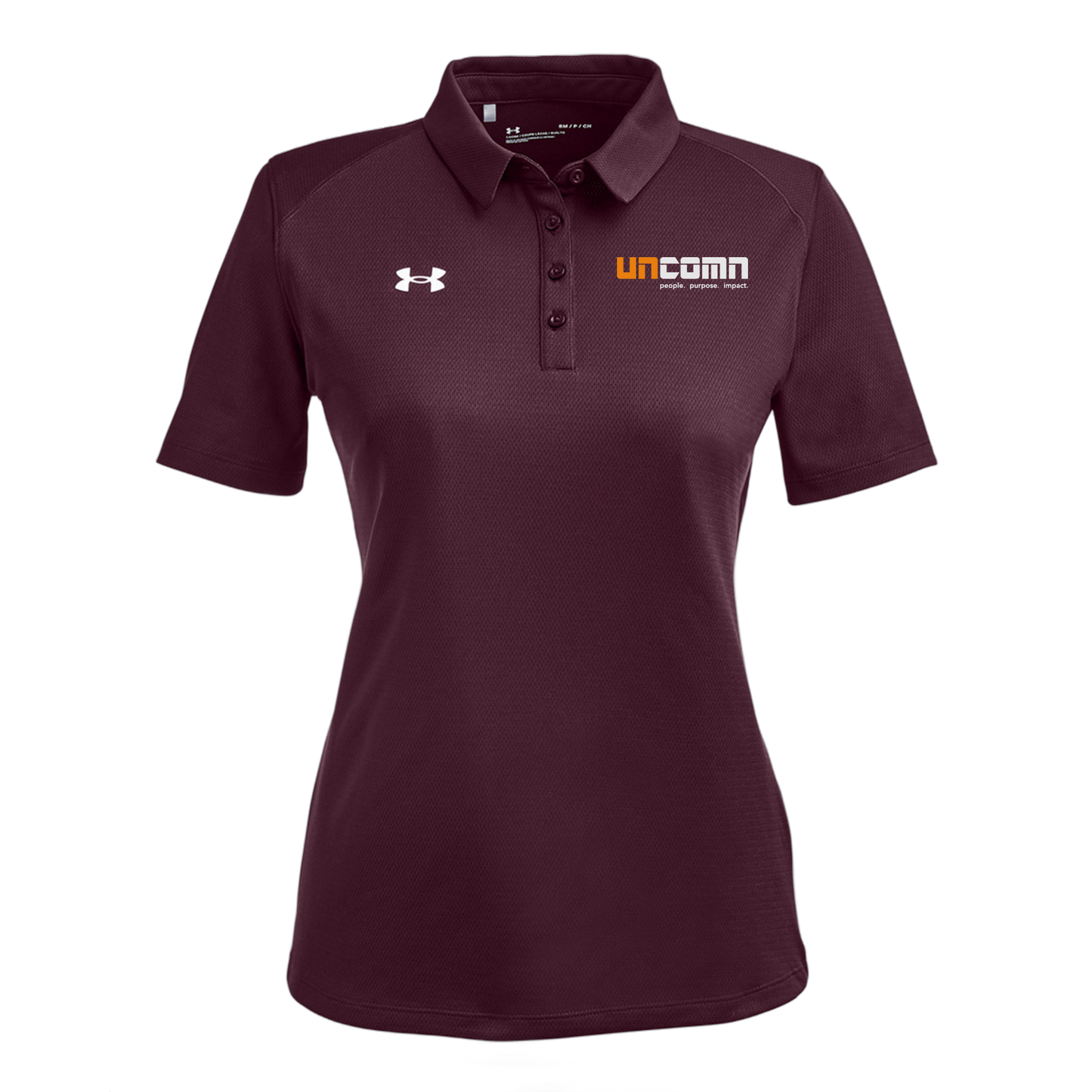 uncomn-under-armour-womens-tech-polo-embroidery-leftchest-1370431-maroon-flat-front