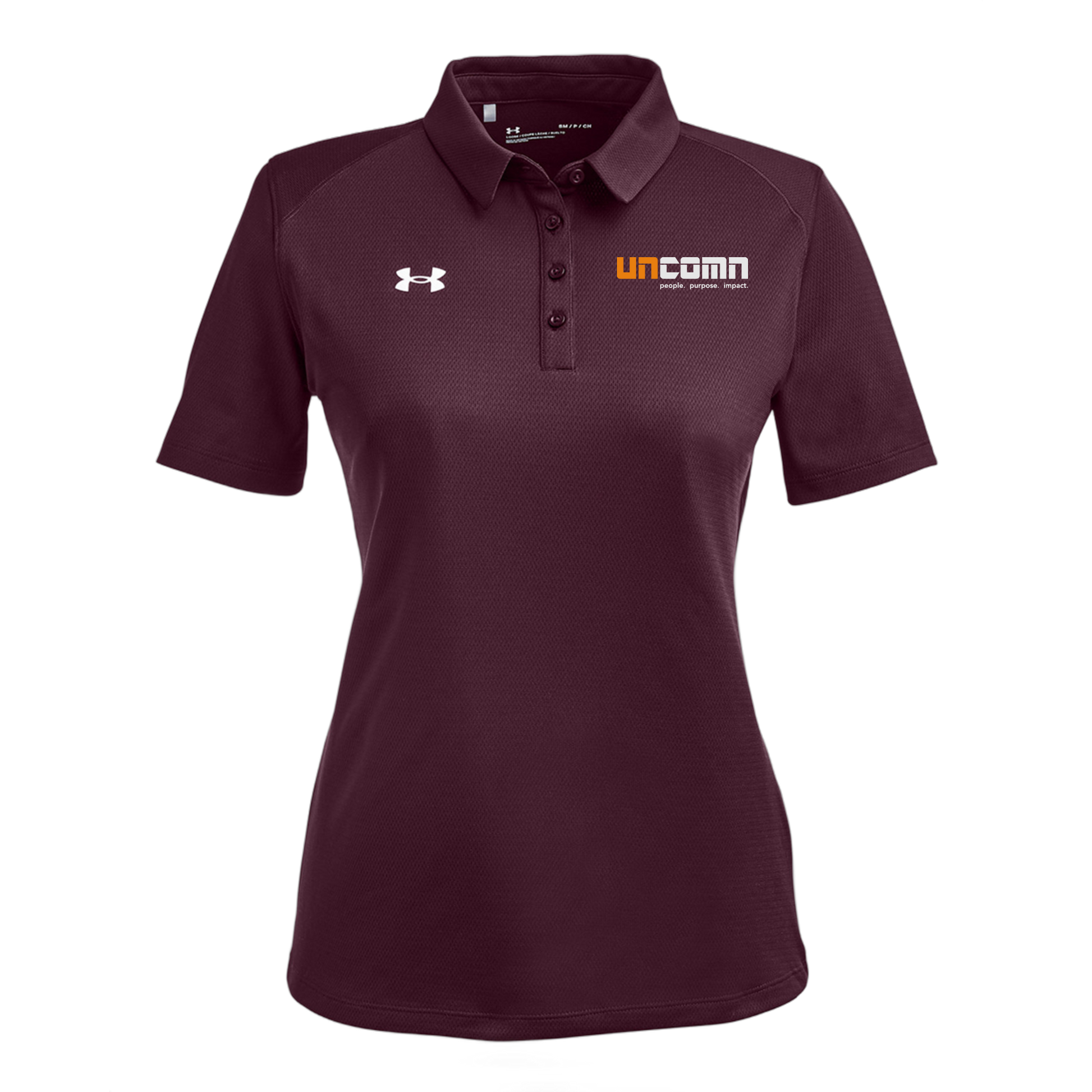 uncomn-under-armour-womens-tech-polo-embroidery-leftchest-1370431-maroon-flat-front