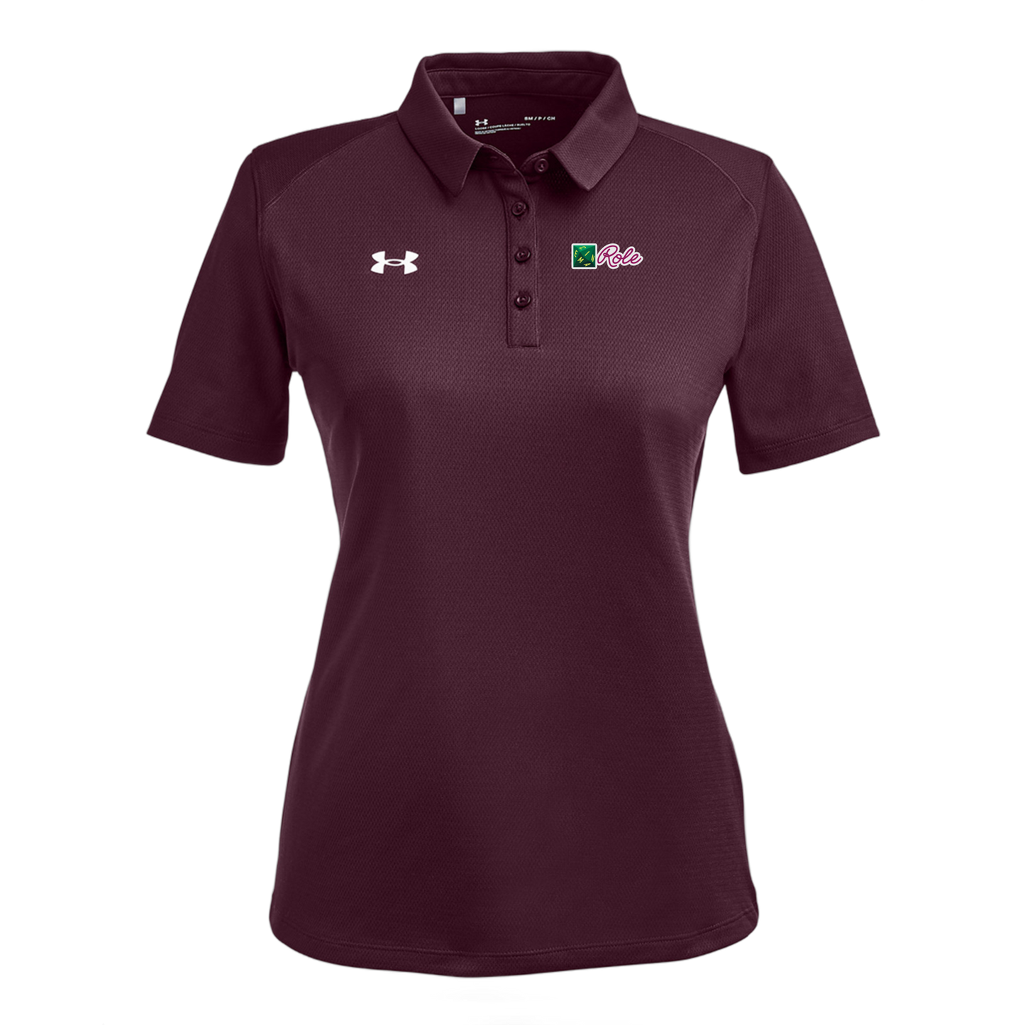 cinemarole-under-armour-womens-tech-polo-embroidery-leftchest-1370431-maroon-flat-front