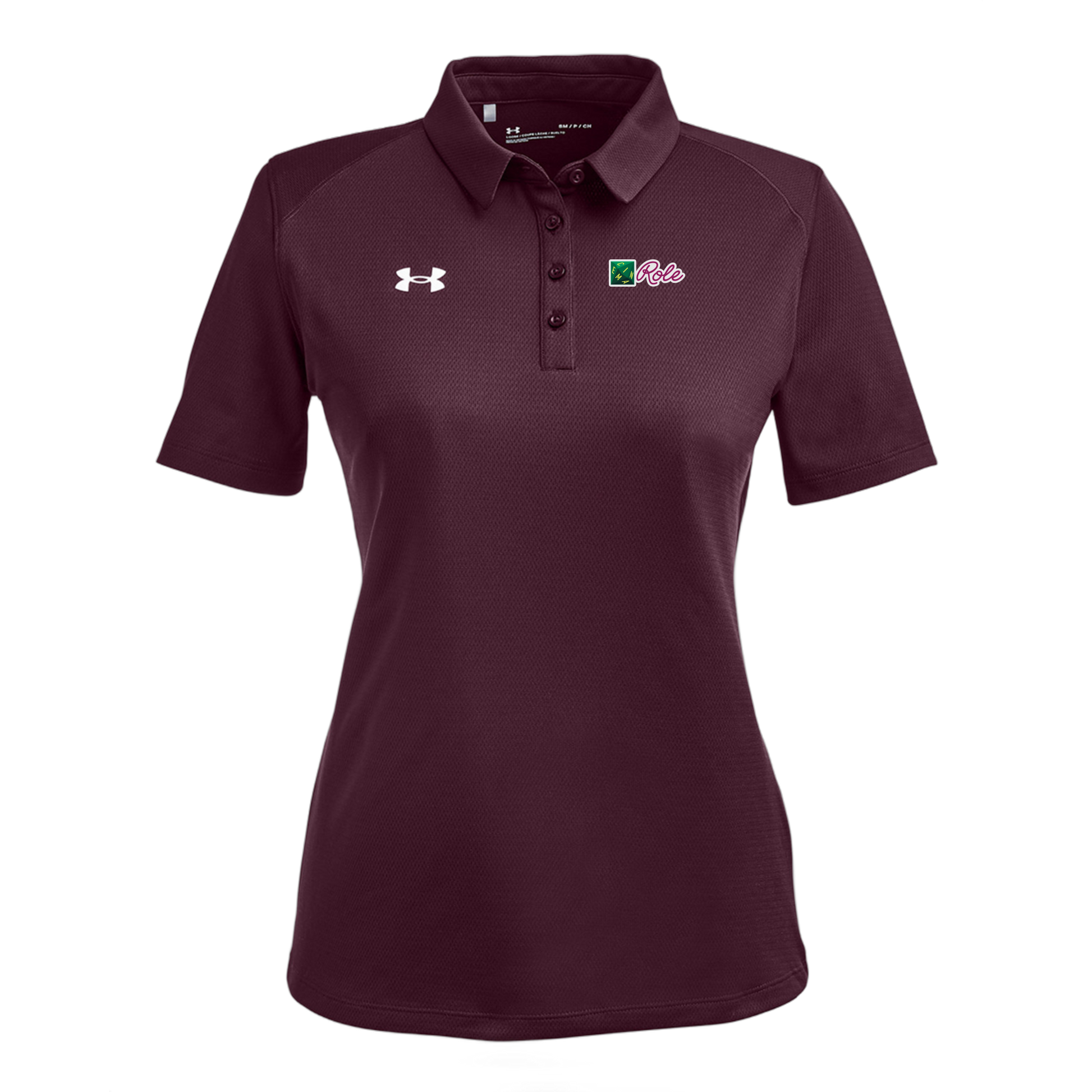 cinemarole-under-armour-womens-tech-polo-embroidery-leftchest-1370431-maroon-flat-front
