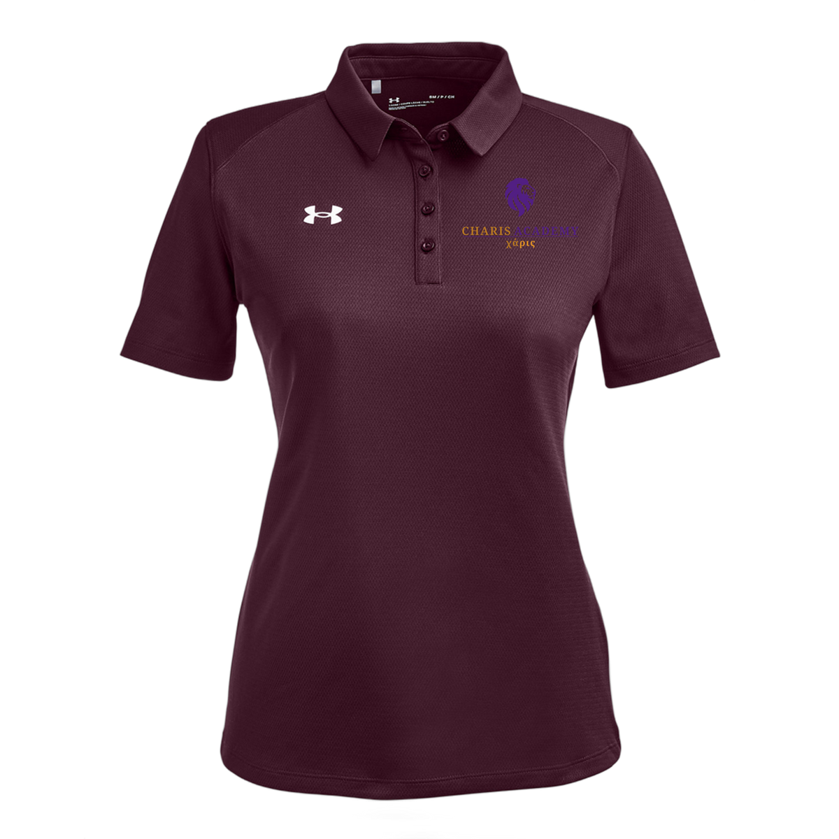 cahazleton-under-armour-womens-tech-polo-embroidery-leftchest-1370431-maroon-flat-front