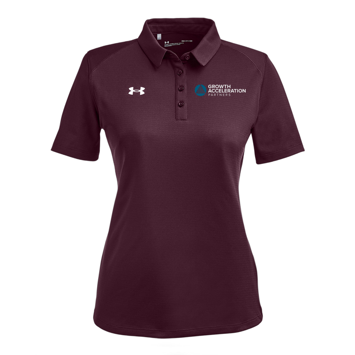 growthaccelerationpartners-under-armour-womens-tech-polo-embroidery-leftchest-1370431-maroon-flat-front