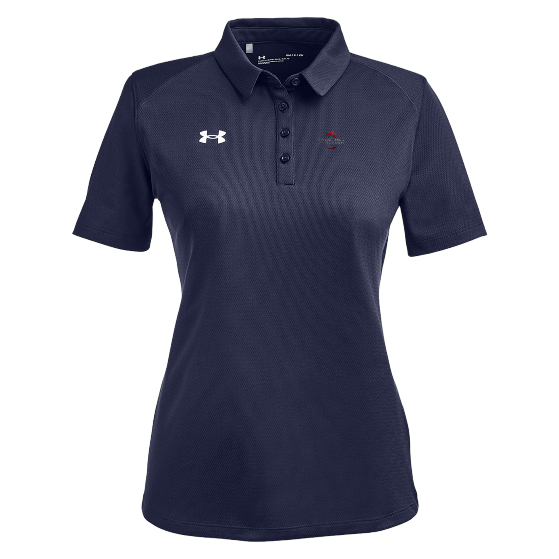 togetherstrongerfitness-under-armour-womens-tech-polo-embroidery-leftchest-1370431-mdnvy-flat-front