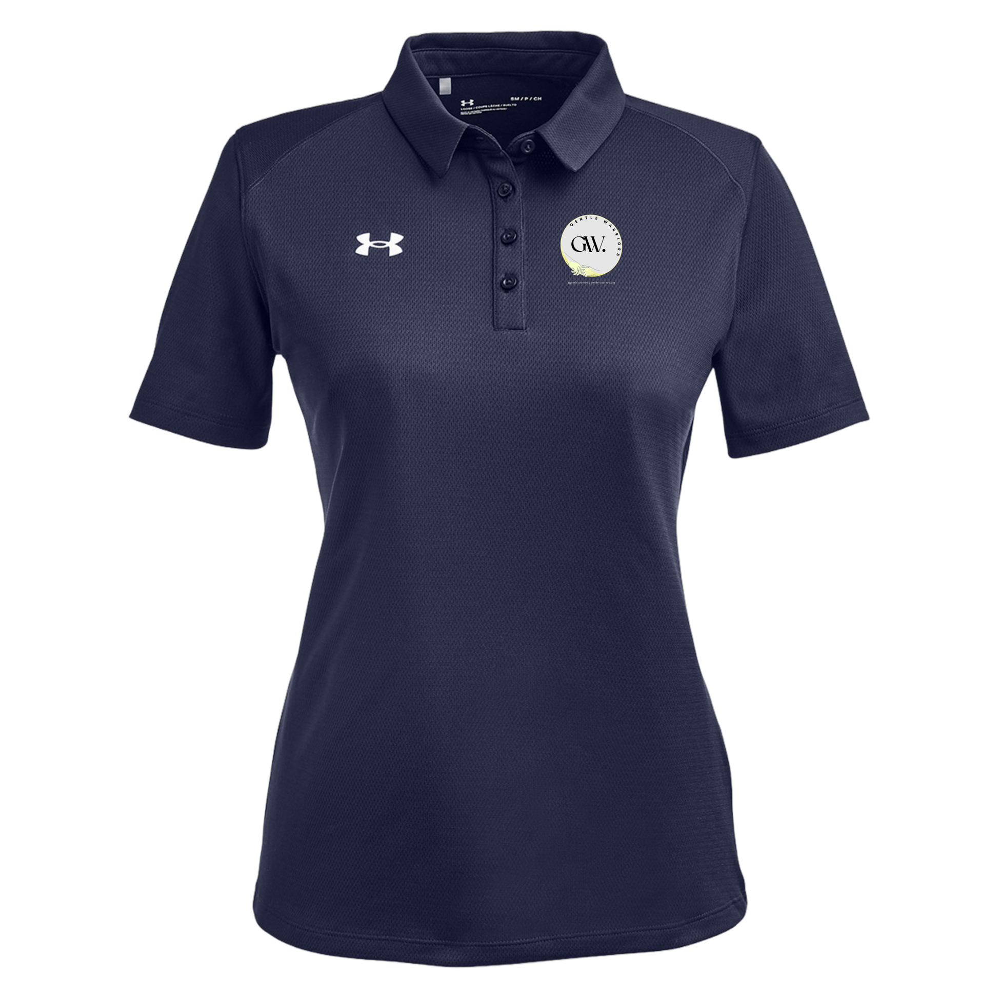 gentle-warriors-under-armour-womens-tech-polo-embroidery-leftchest-1370431-mdnvy-flat-front