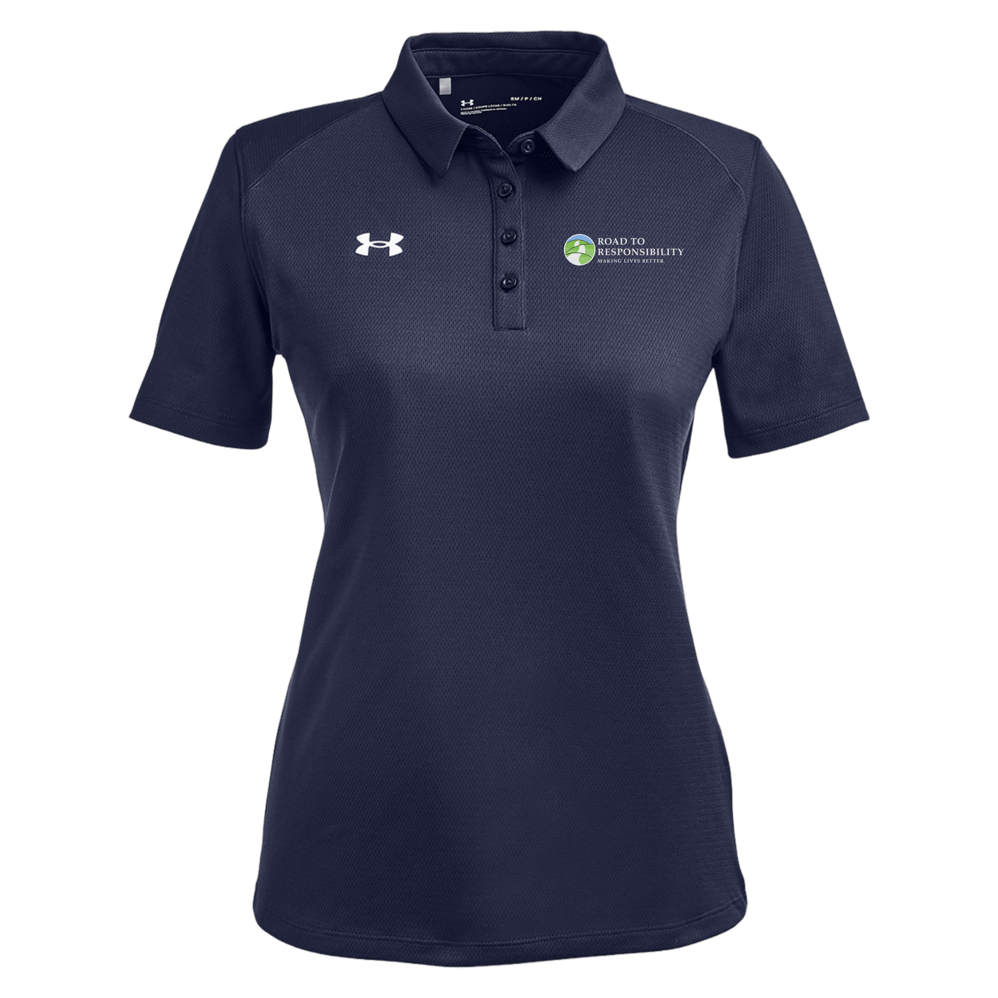 roadtoresponsibility-under-armour-womens-tech-polo-embroidery-leftchest-1370431-mdnvy-flat-front