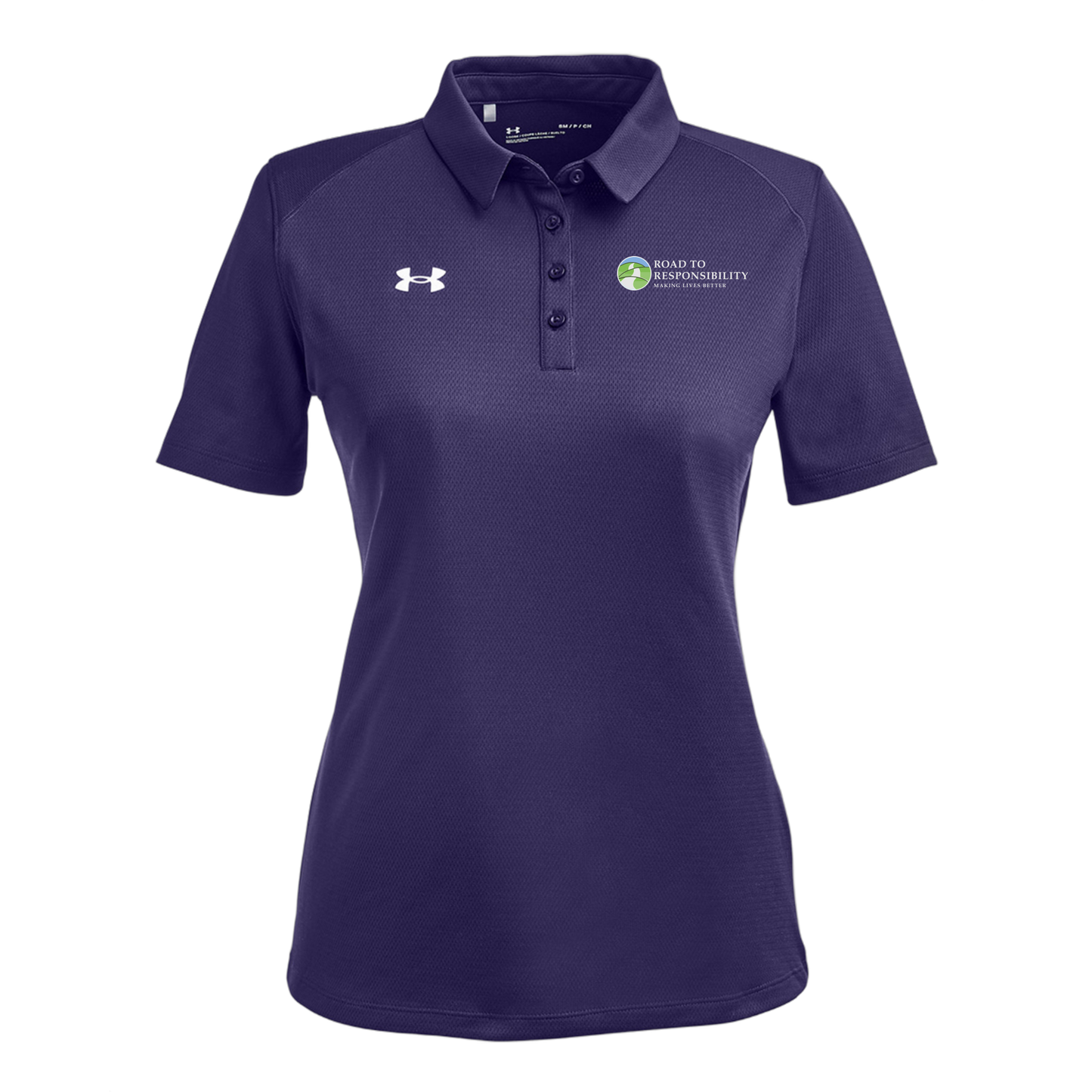 roadtoresponsibility-under-armour-womens-tech-polo-embroidery-leftchest-1370431-purple-flat-front