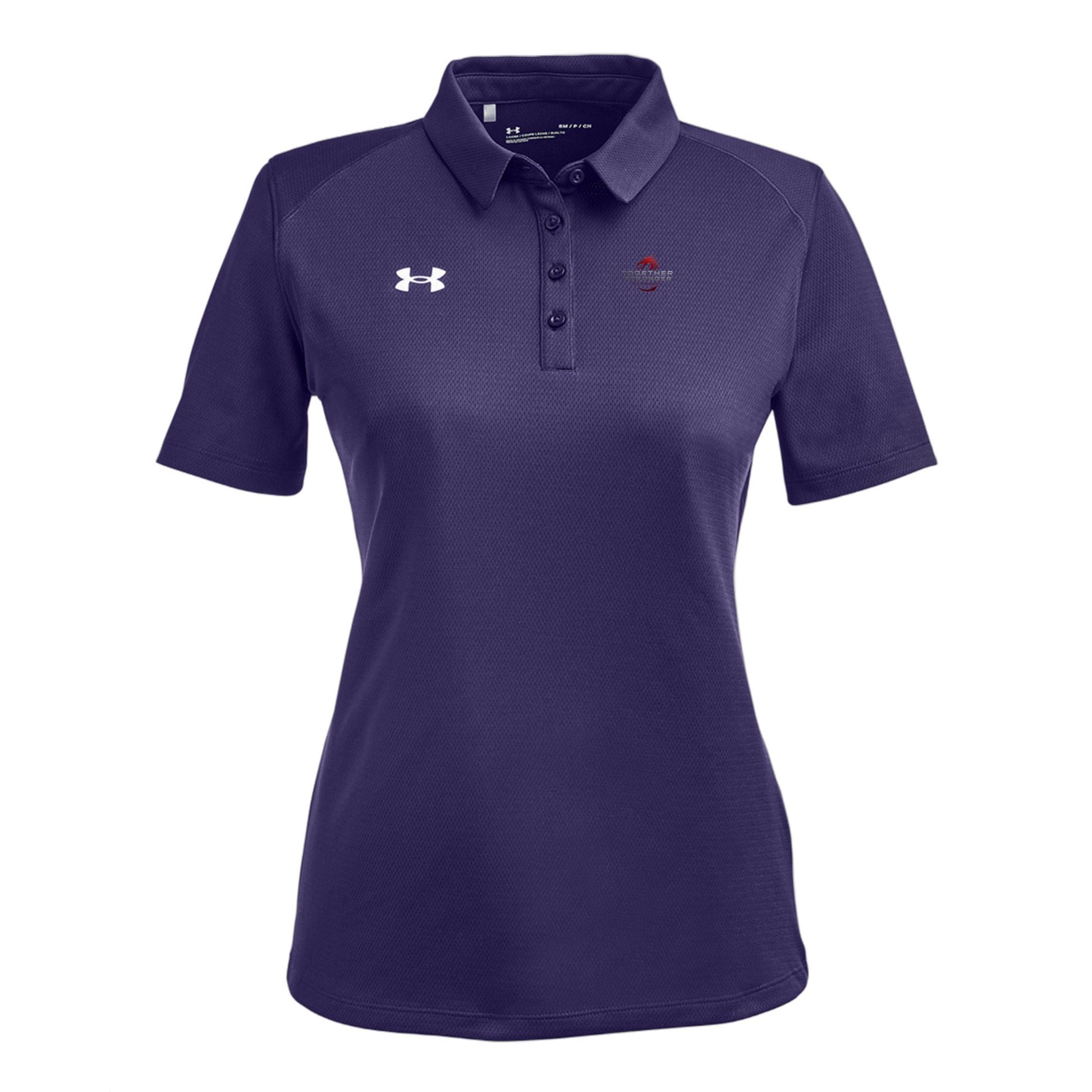 togetherstrongerfitness-under-armour-womens-tech-polo-embroidery-leftchest-1370431-purple-flat-front