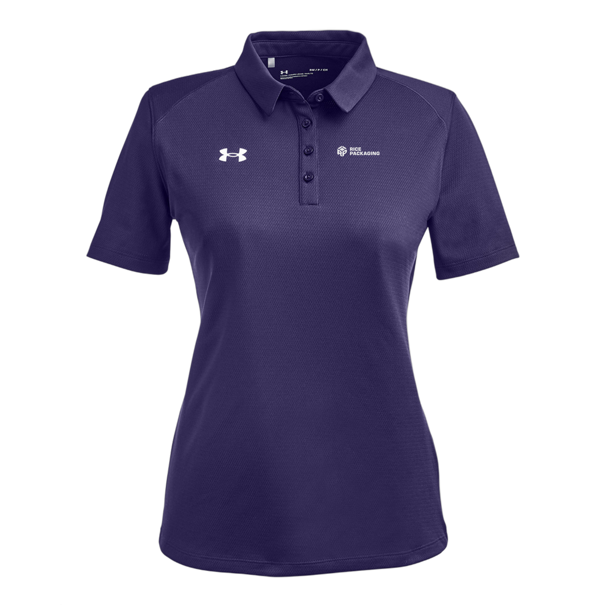 ricepackaging-under-armour-womens-tech-polo-embroidery-leftchest-1370431-purple-flat-front