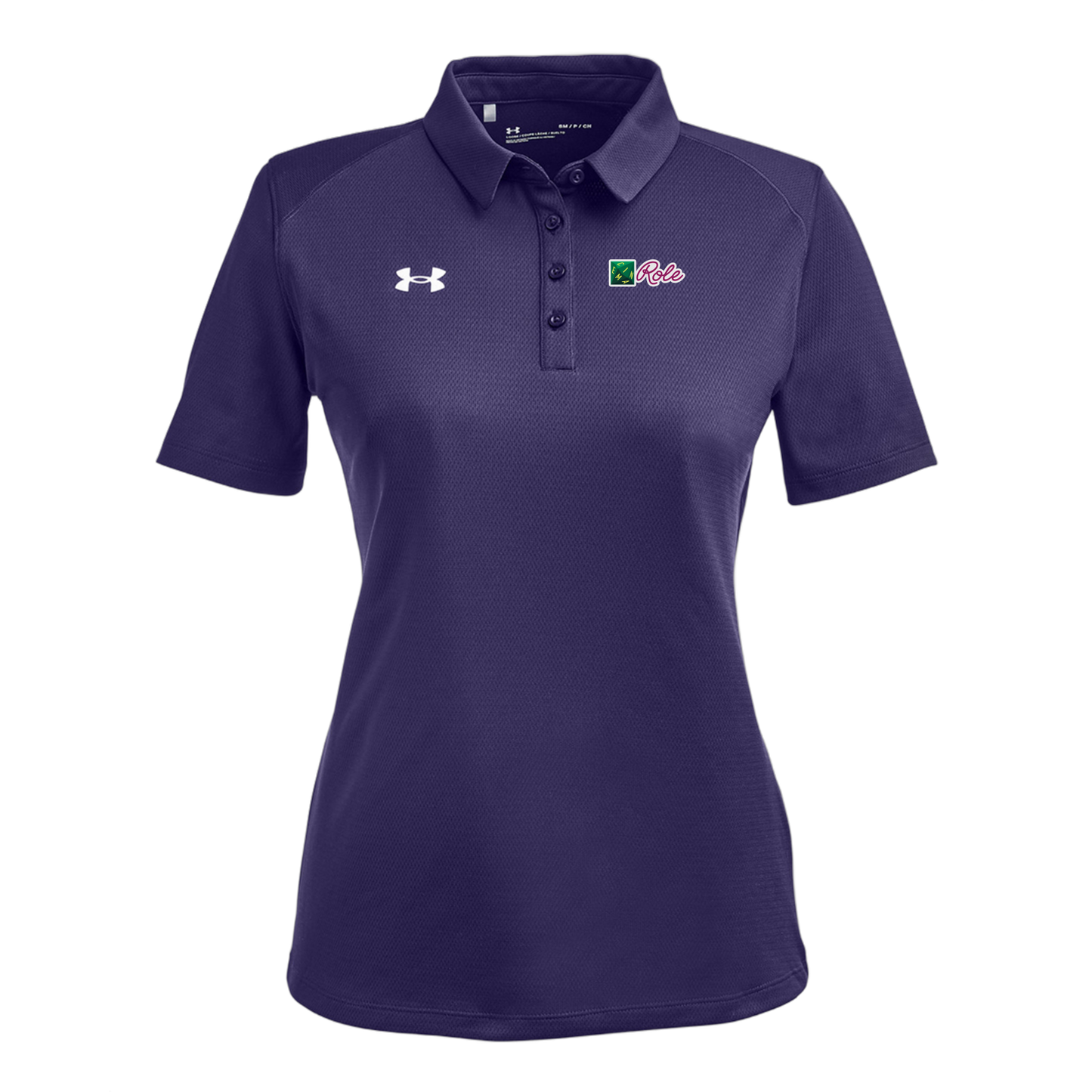 cinemarole-under-armour-womens-tech-polo-embroidery-leftchest-1370431-purple-flat-front