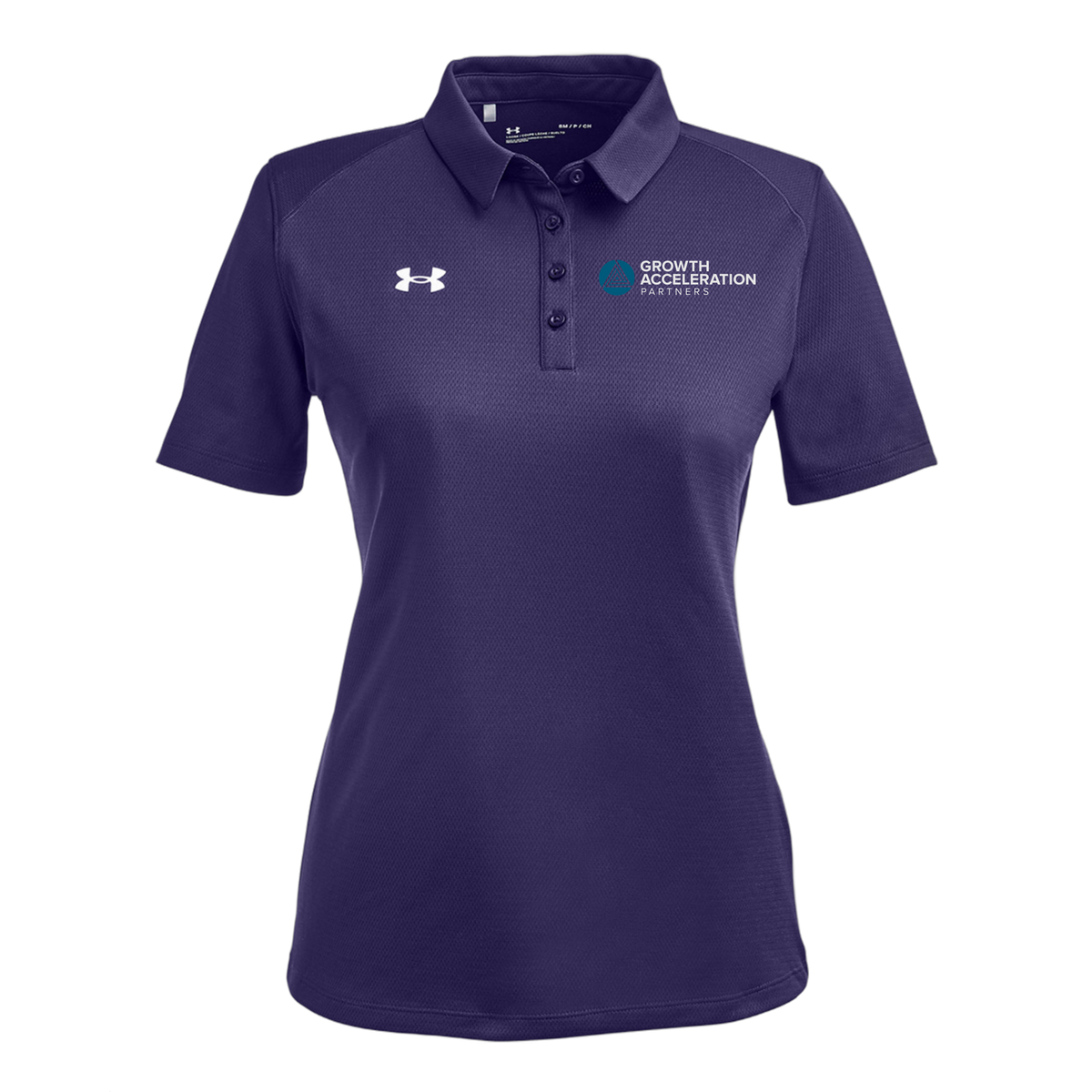 growthaccelerationpartners-under-armour-womens-tech-polo-embroidery-leftchest-1370431-purple-flat-front
