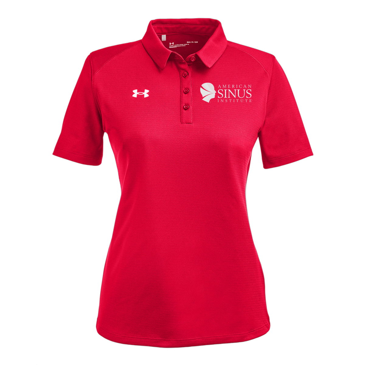 americansinus-under-armour-womens-tech-polo-embroidery-leftchest-1370431-red-flat-front