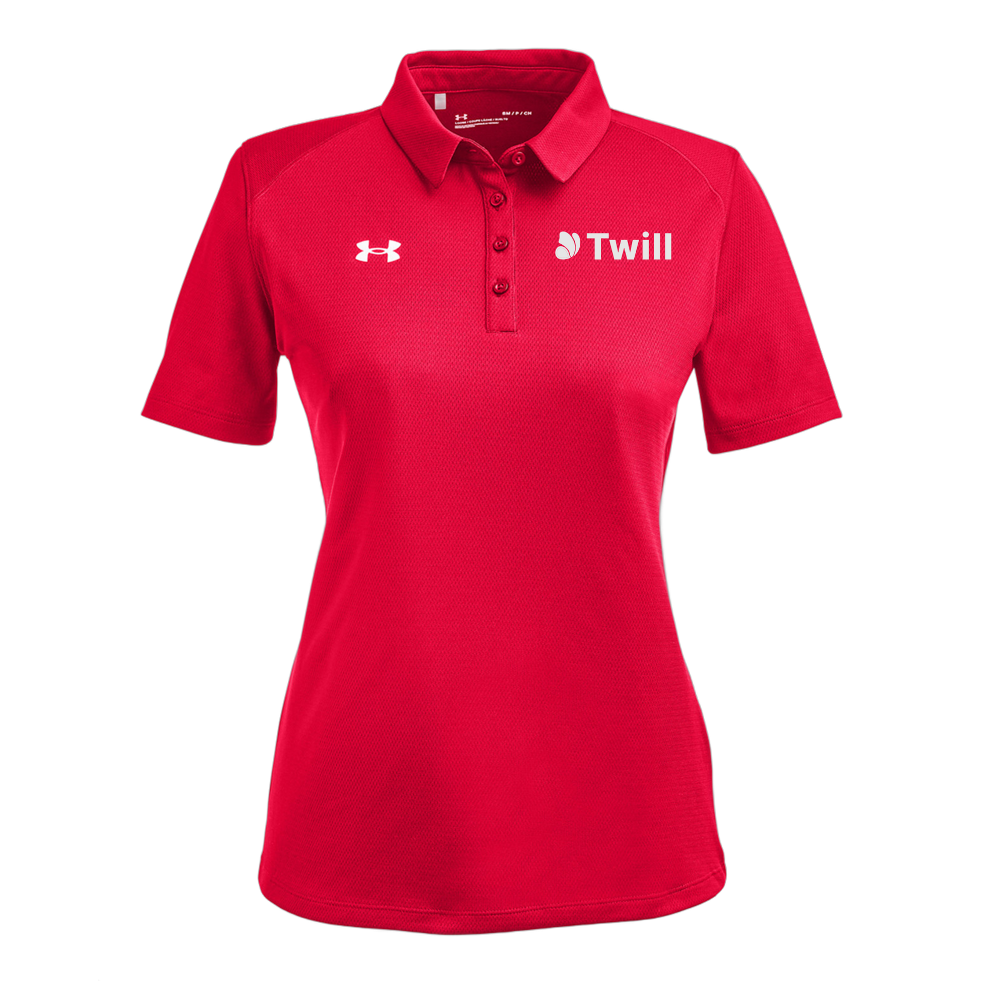 withtwill-under-armour-womens-tech-polo-embroidery-leftchest-1370431-red-flat-front