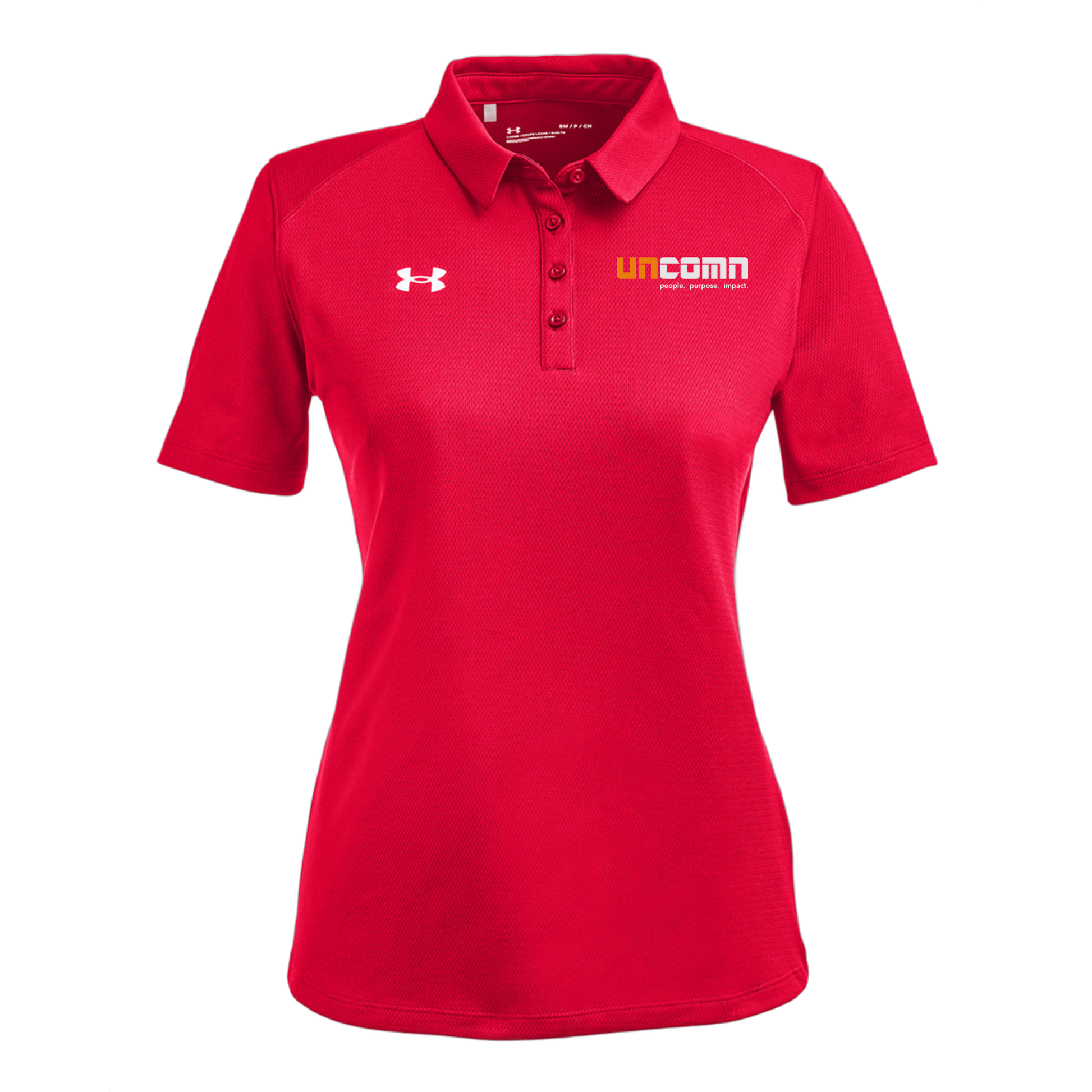 uncomn-under-armour-womens-tech-polo-embroidery-leftchest-1370431-red-flat-front
