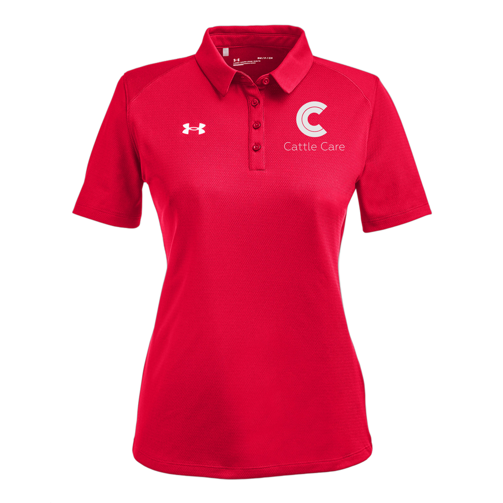 cattle-care-under-armour-womens-tech-polo-embroidery-leftchest-1370431-red-flat-front
