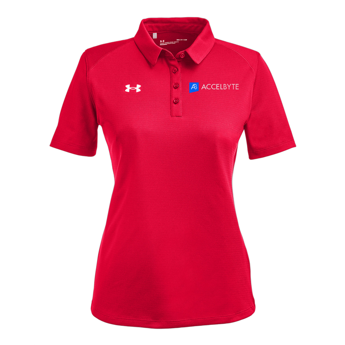 accelbyte-under-armour-womens-tech-polo-embroidery-leftchest-1370431-red-flat-front