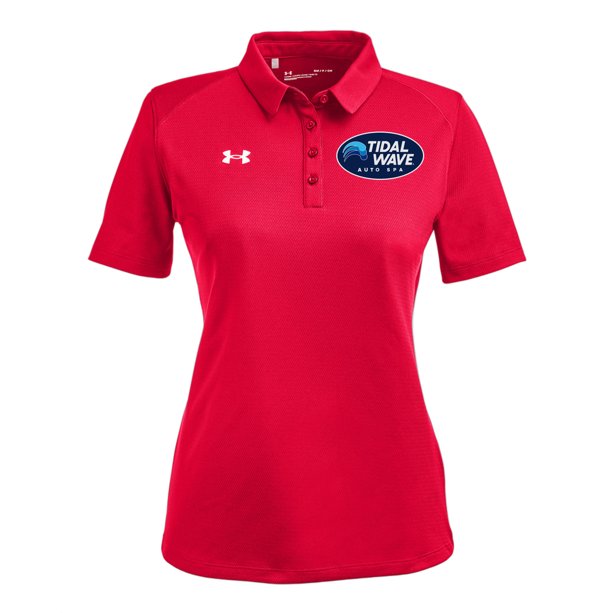 tidalwaveautospa-under-armour-womens-tech-polo-embroidery-leftchest-1370431-red-flat-front