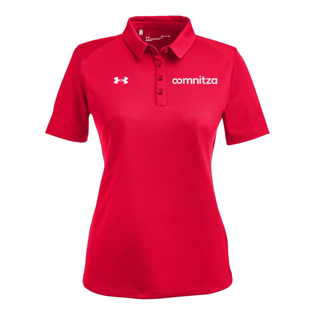 oomnitza-under-armour-womens-tech-polo-embroidery-leftchest-1370431-red-flat-front