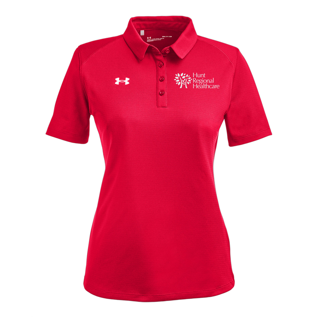 huntregional-under-armour-womens-tech-polo-embroidery-leftchest-1370431-red-flat-front