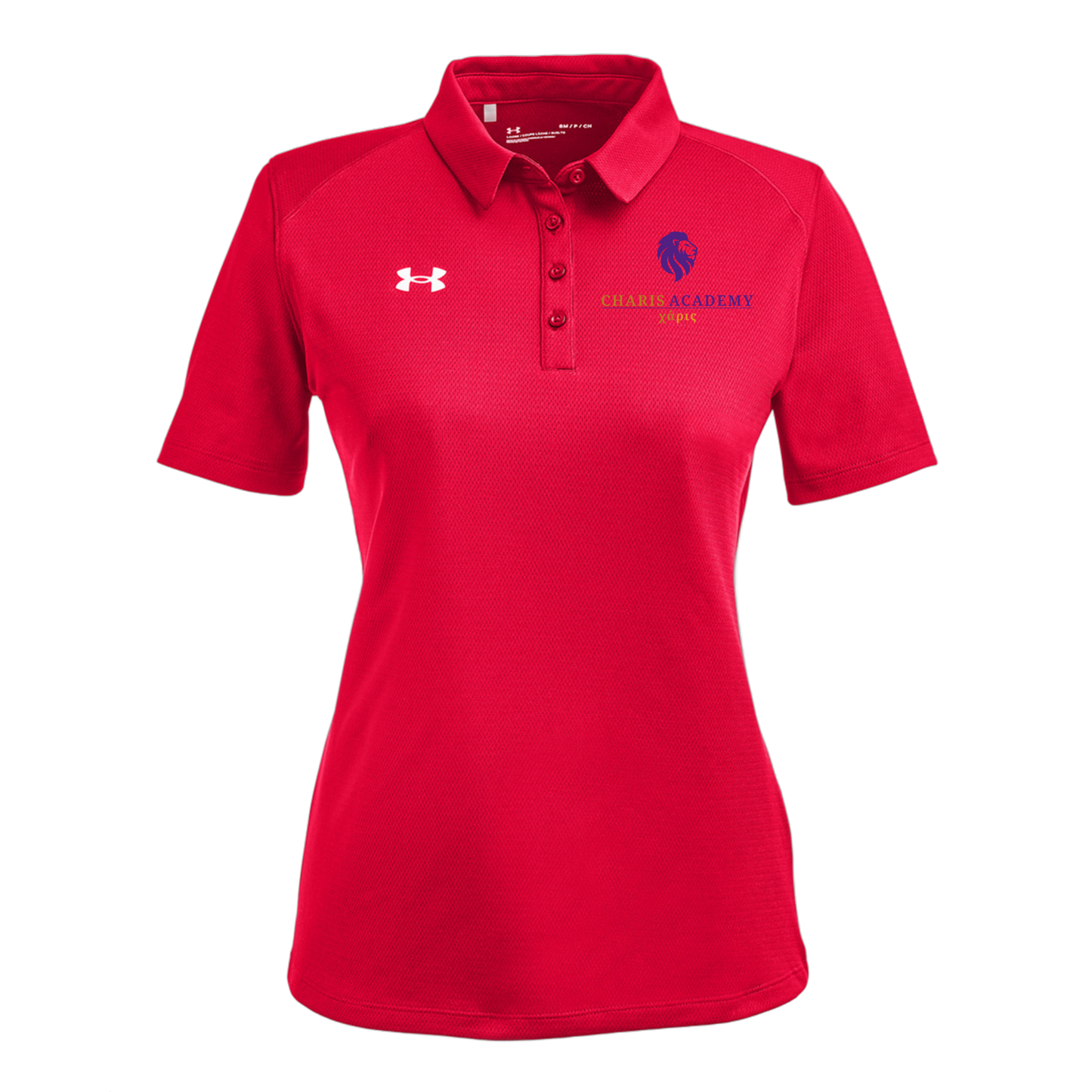 cahazleton-under-armour-womens-tech-polo-embroidery-leftchest-1370431-red-flat-front