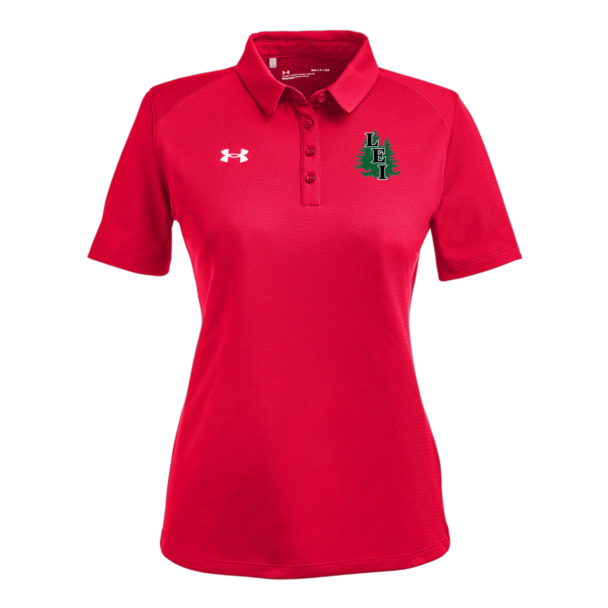 leisite-under-armour-womens-tech-polo-embroidery-leftchest-1370431-red-flat-front