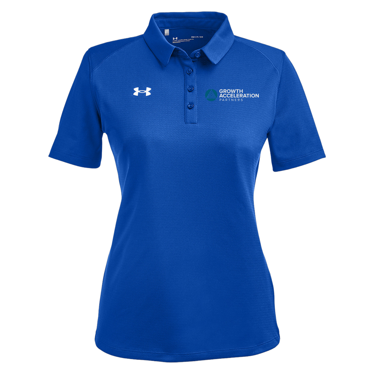 growthaccelerationpartners-under-armour-womens-tech-polo-embroidery-leftchest-1370431-royal-flat-front