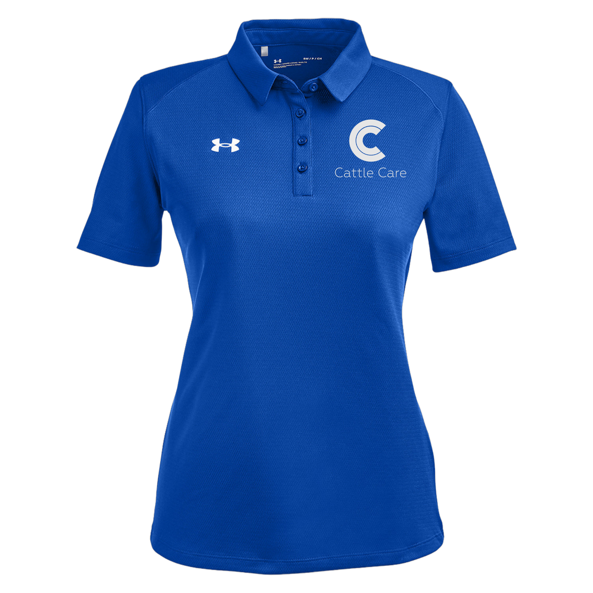 cattle-care-under-armour-womens-tech-polo-embroidery-leftchest-1370431-royal-flat-front