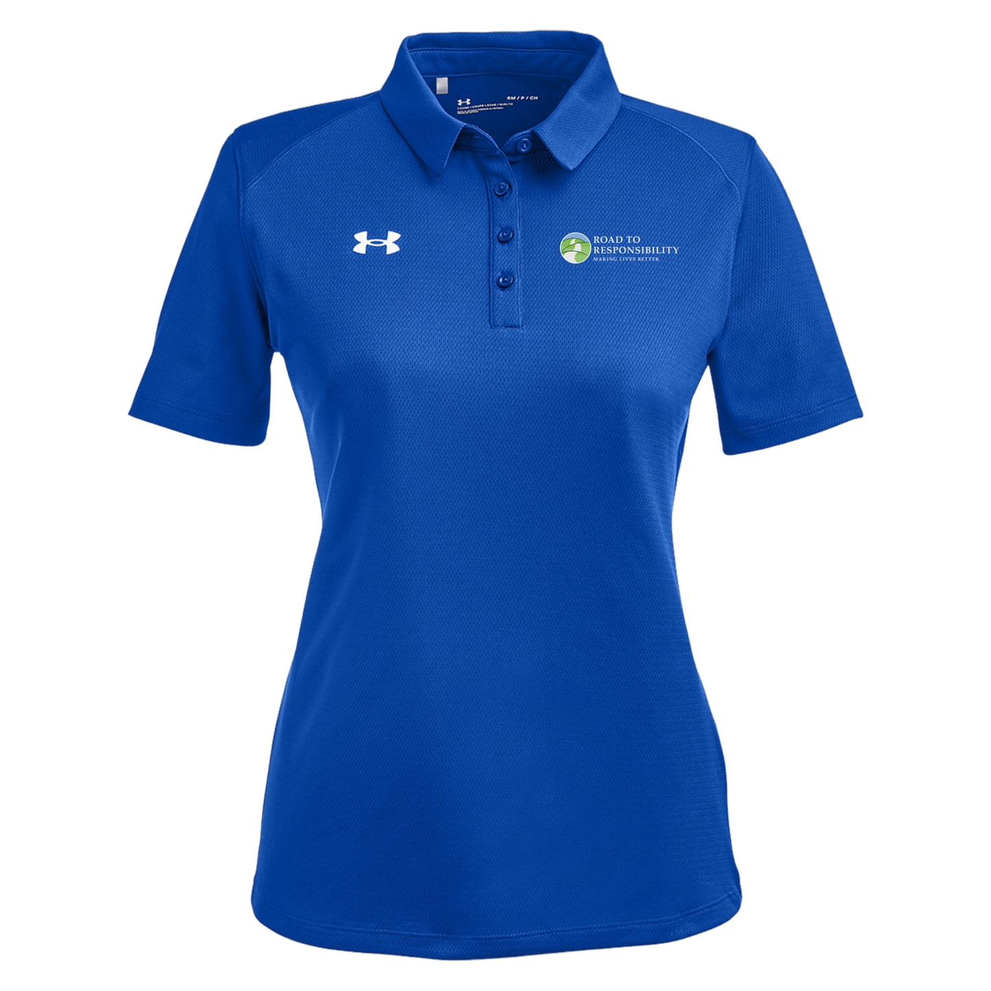 roadtoresponsibility-under-armour-womens-tech-polo-embroidery-leftchest-1370431-royal-flat-front