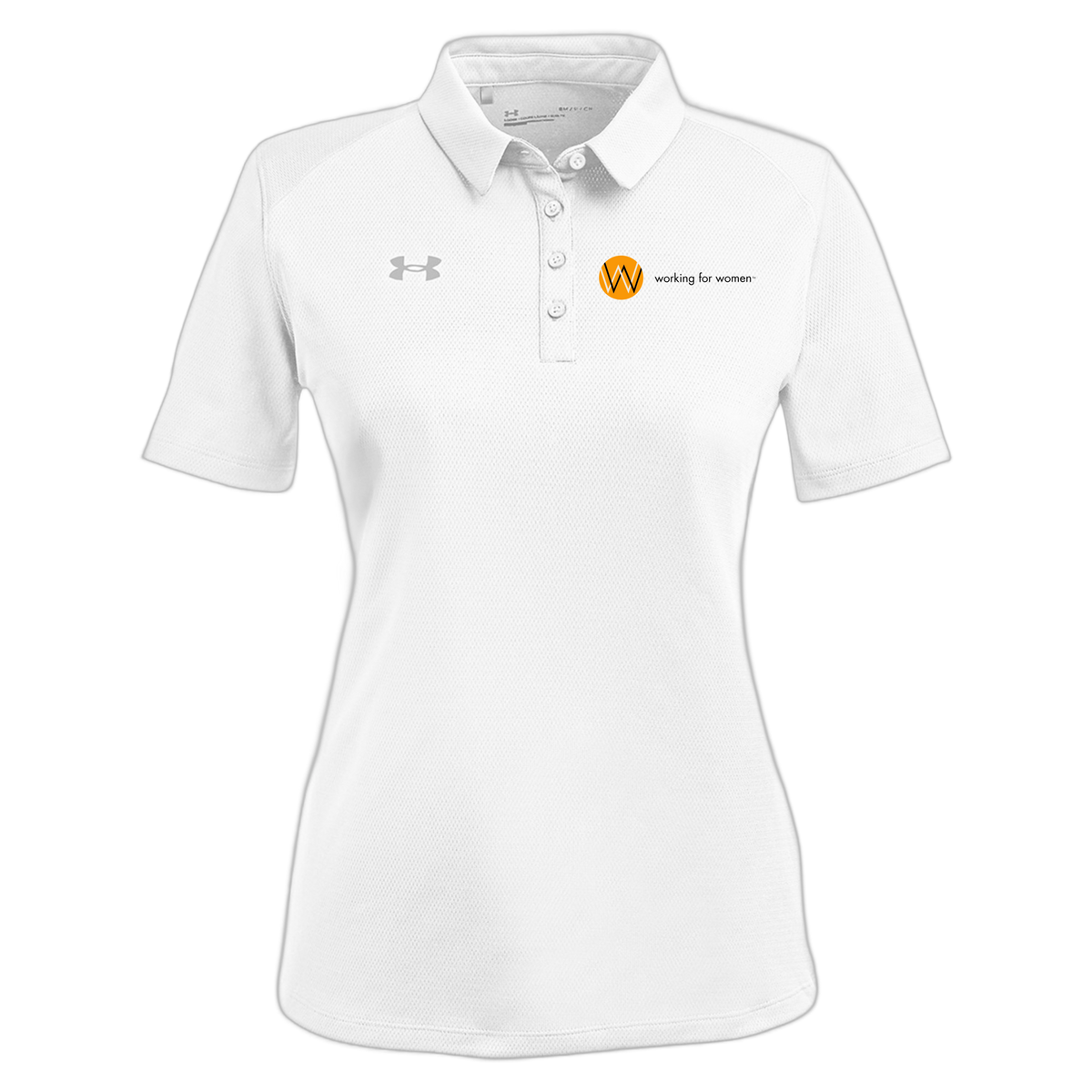 workingforwomen-under-armour-womens-tech-polo-embroidery-leftchest-1370431-white-flat-front