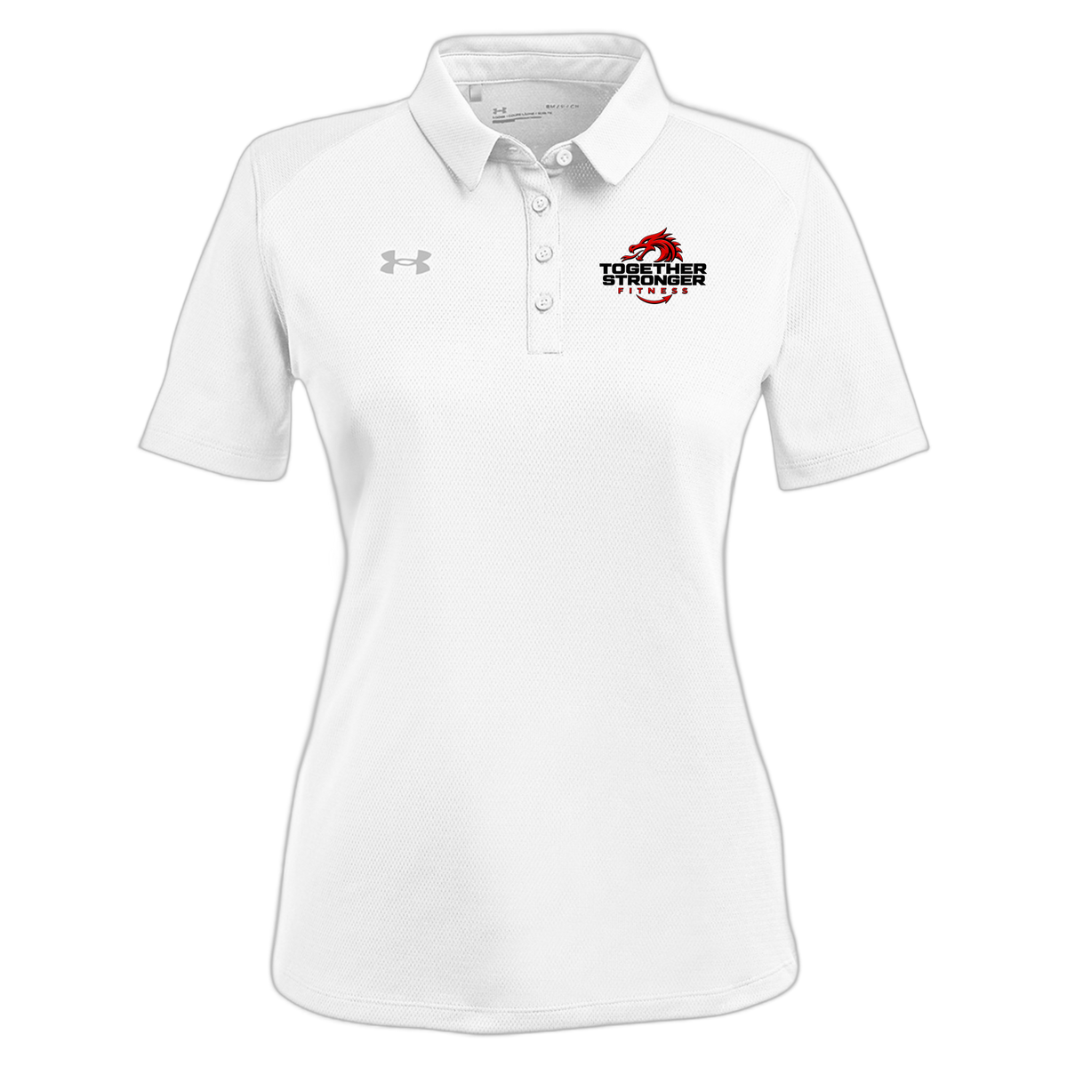togetherstrongerfitness-under-armour-womens-tech-polo-embroidery-leftchest-1370431-white-flat-front