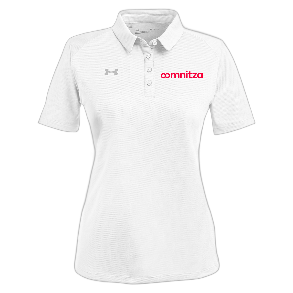 oomnitza-under-armour-womens-tech-polo-embroidery-leftchest-1370431-white-flat-front