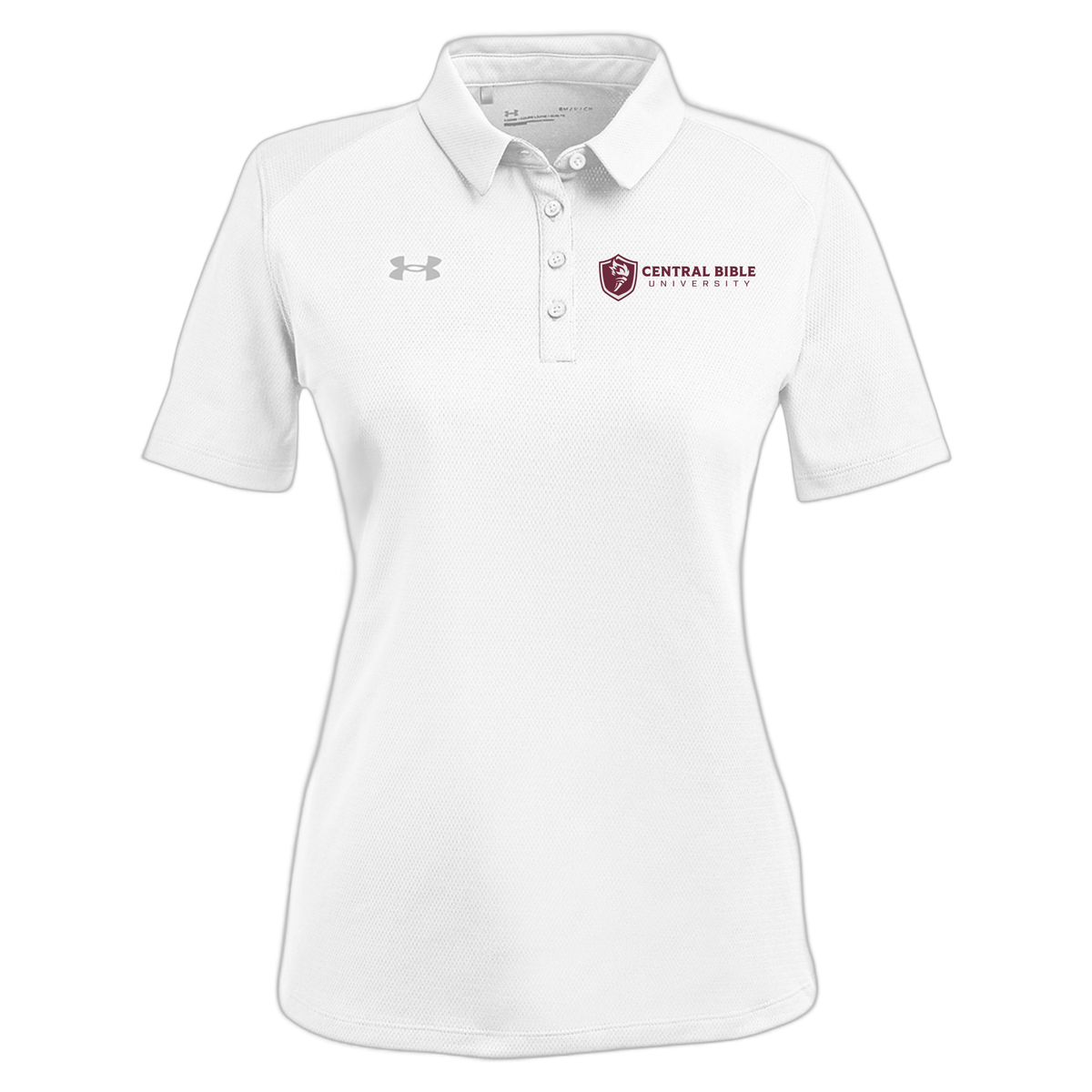 centralbible-under-armour-womens-tech-polo-embroidery-leftchest-1370431-white-flat-front