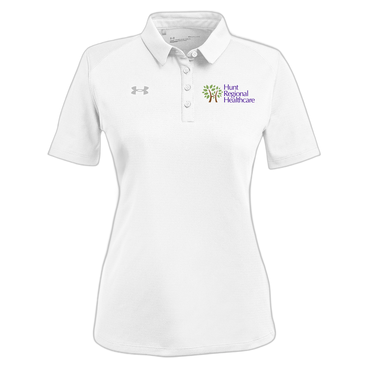 huntregional-under-armour-womens-tech-polo-embroidery-leftchest-1370431-white-flat-front