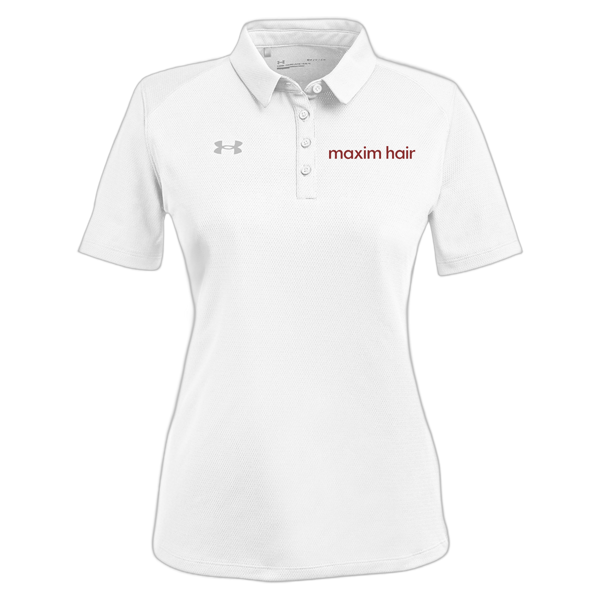 maximhairrestoration-under-armour-womens-tech-polo-embroidery-leftchest-1370431-white-flat-front