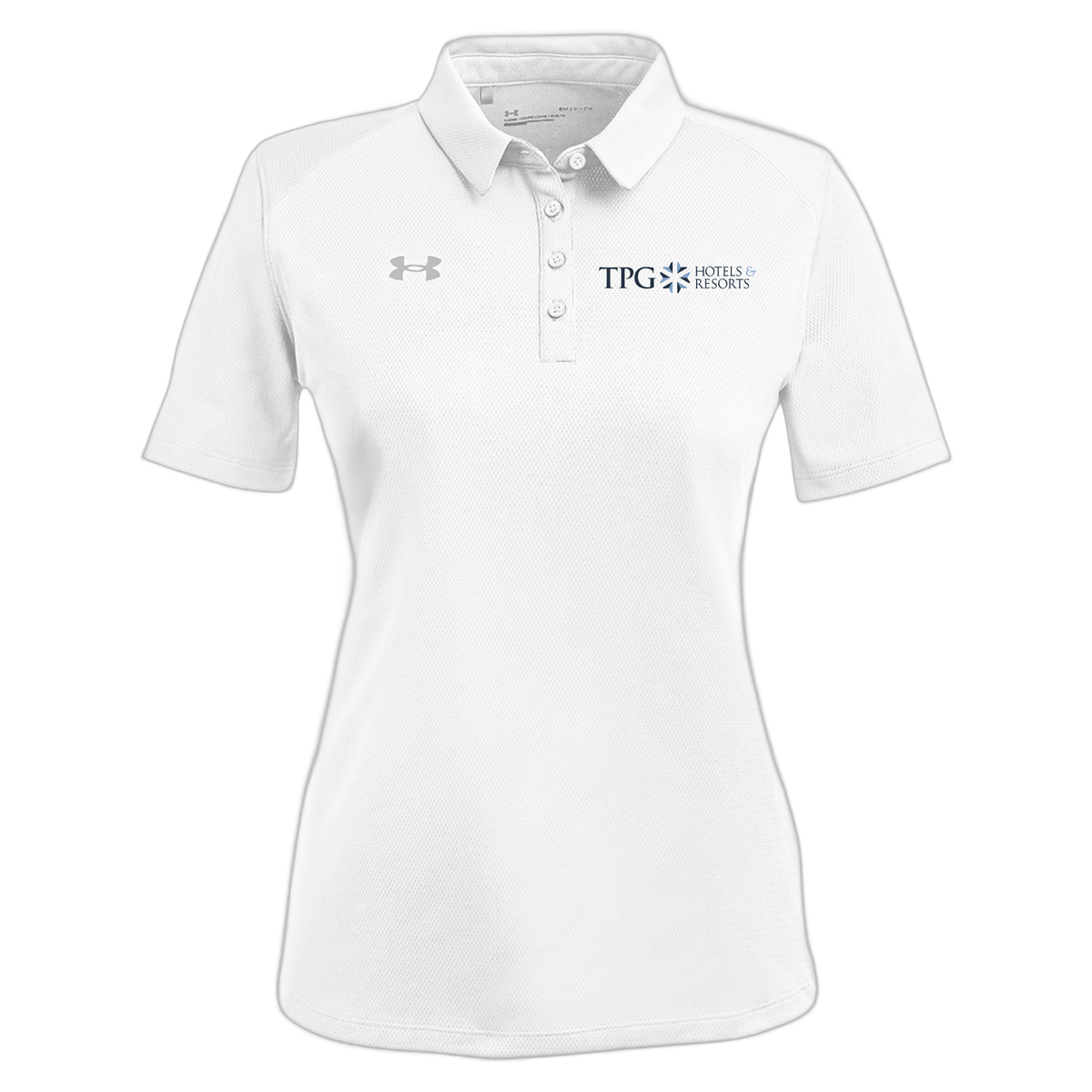 tpghotelsandresorts-under-armour-womens-tech-polo-embroidery-leftchest-1370431-white-flat-front