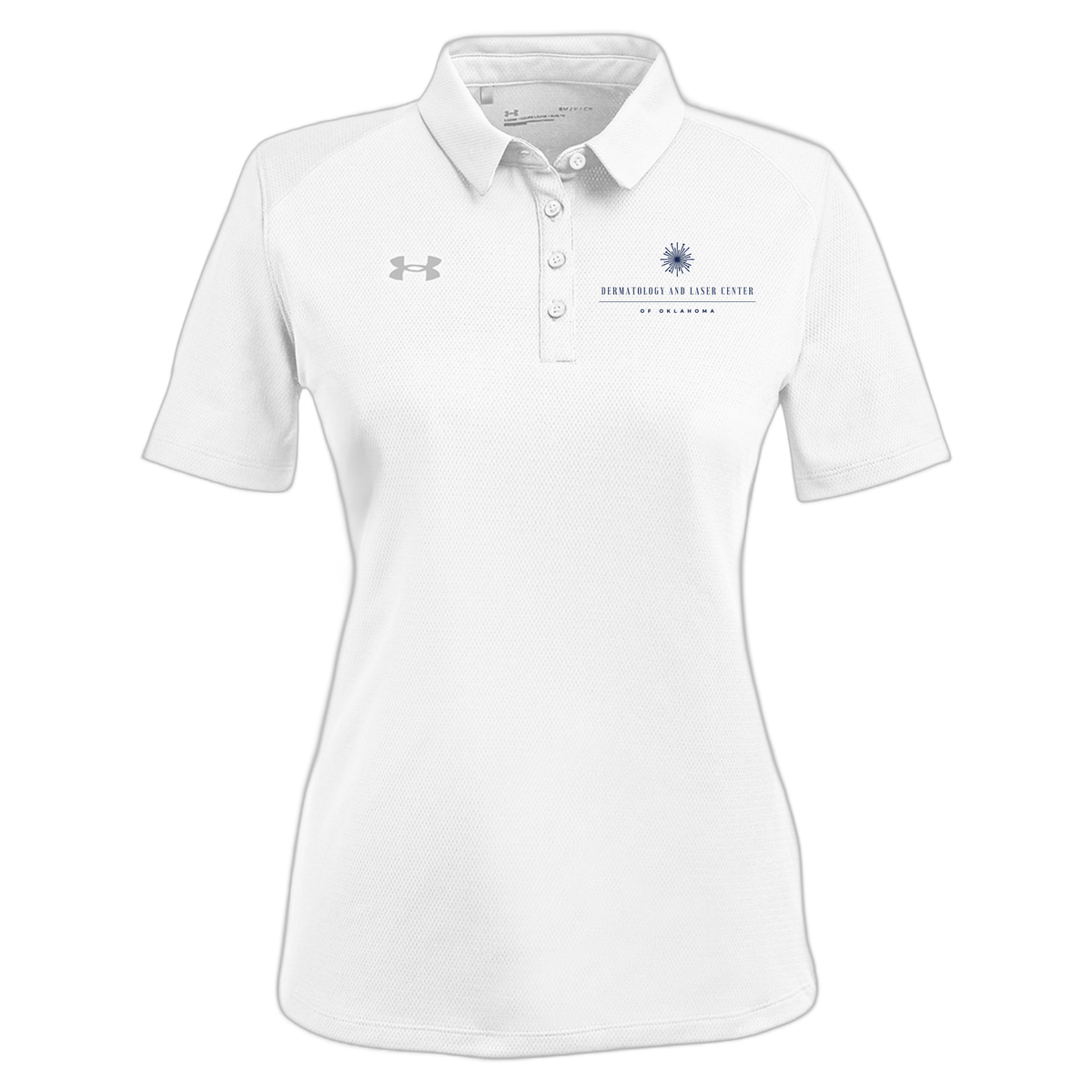 dermatologylaserok-under-armour-womens-tech-polo-embroidery-leftchest-1370431-white-flat-front