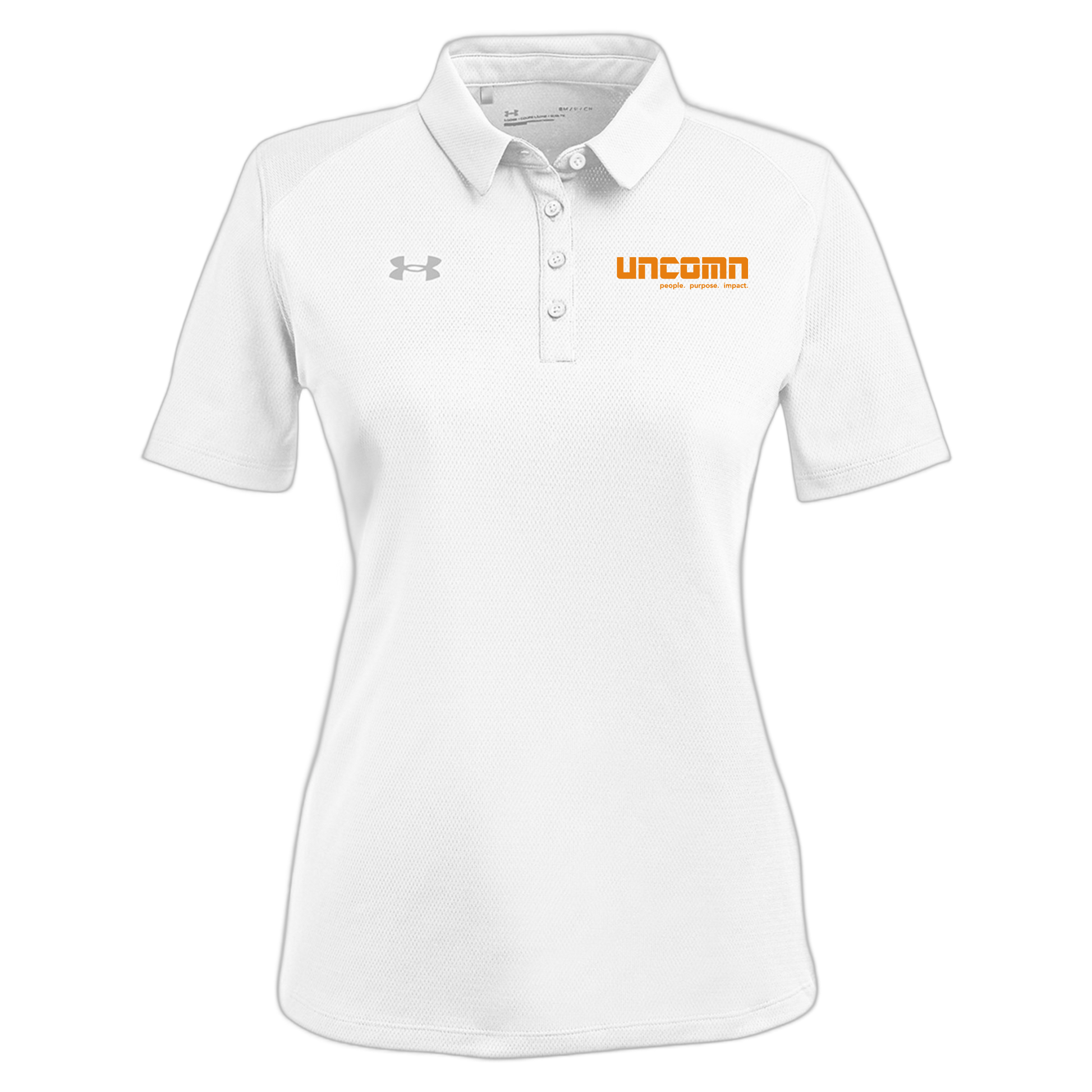 uncomn-under-armour-womens-tech-polo-embroidery-leftchest-1370431-white-flat-front