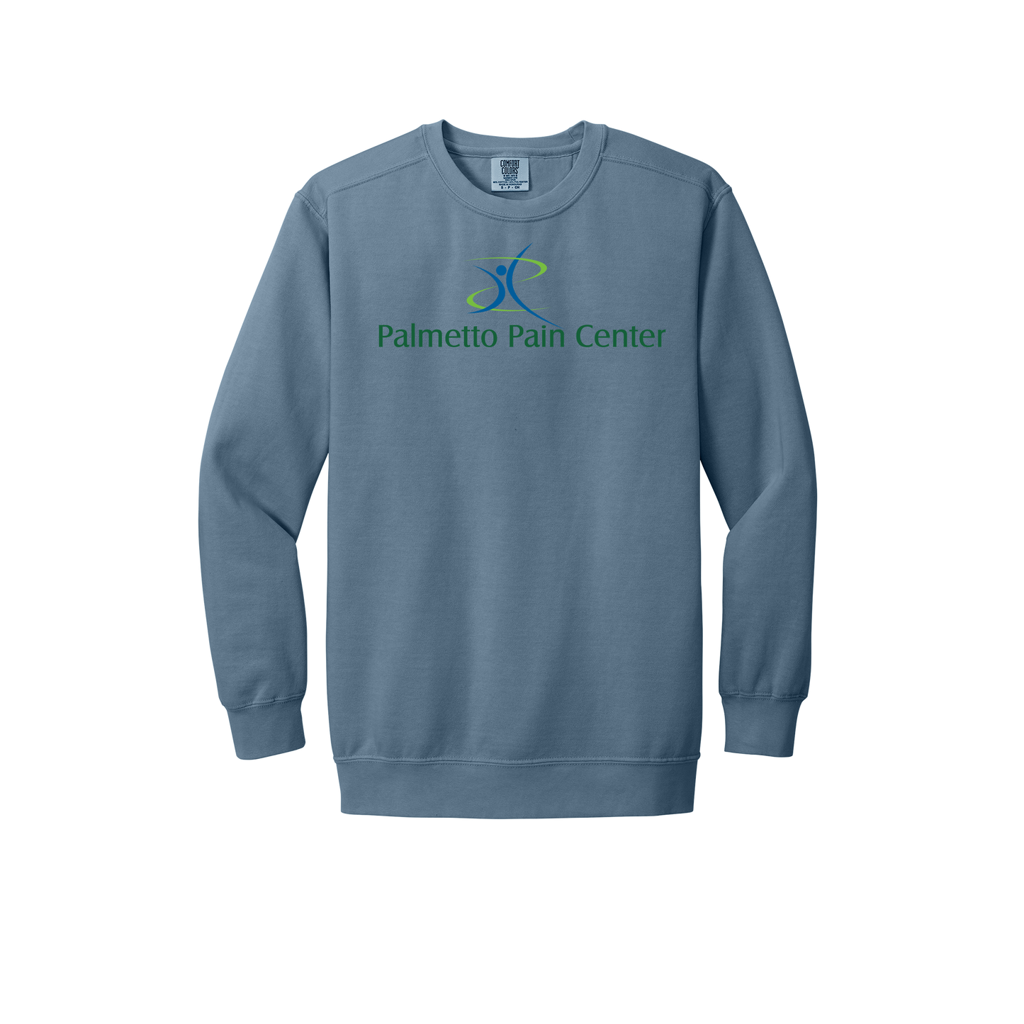 palmetto-pain-center-premium-clinic-comfort-crewneck-dtf-front-1566-bluejean-flat-front